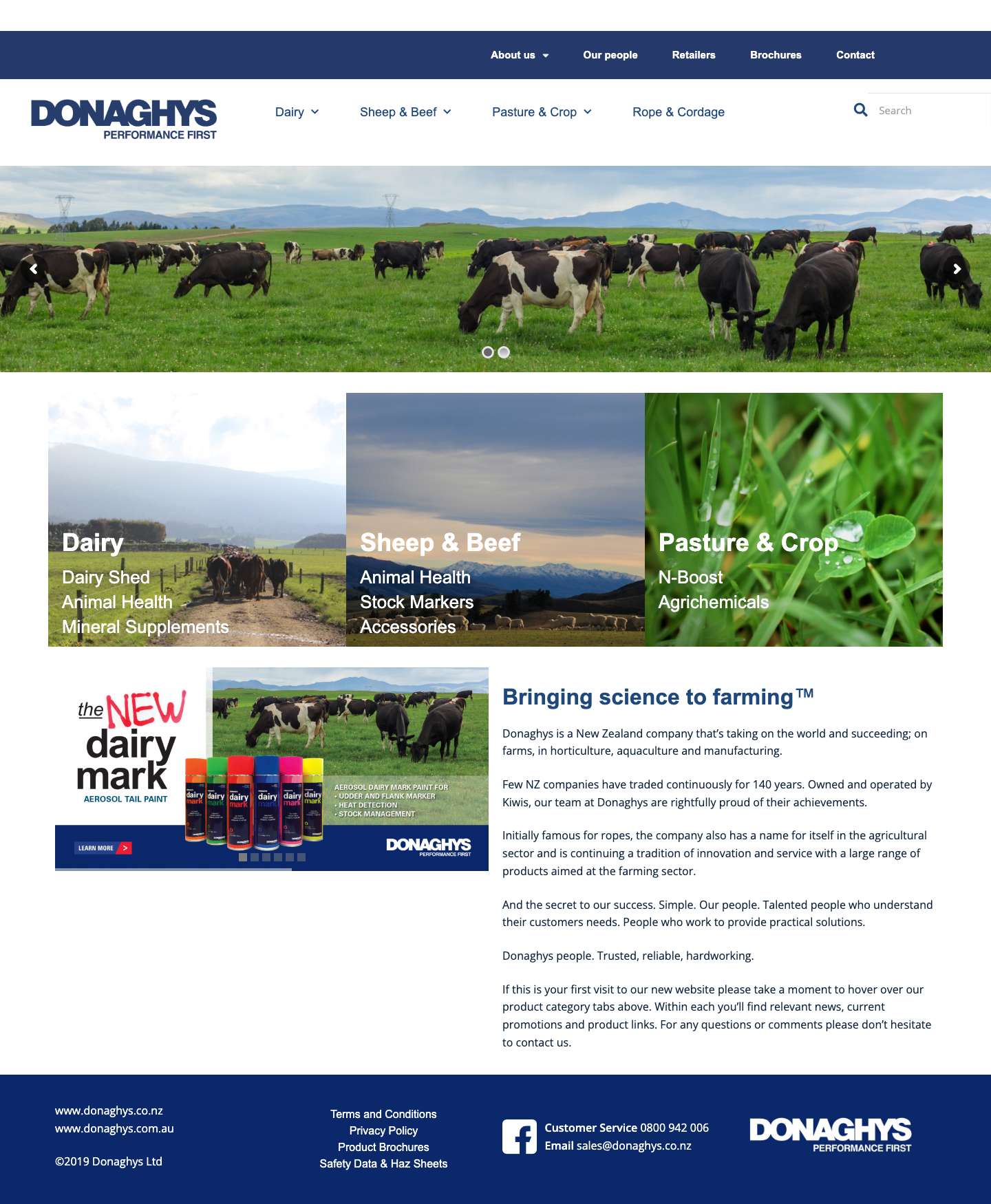 Donaghys Ltd – Performance First - Full Screenshot