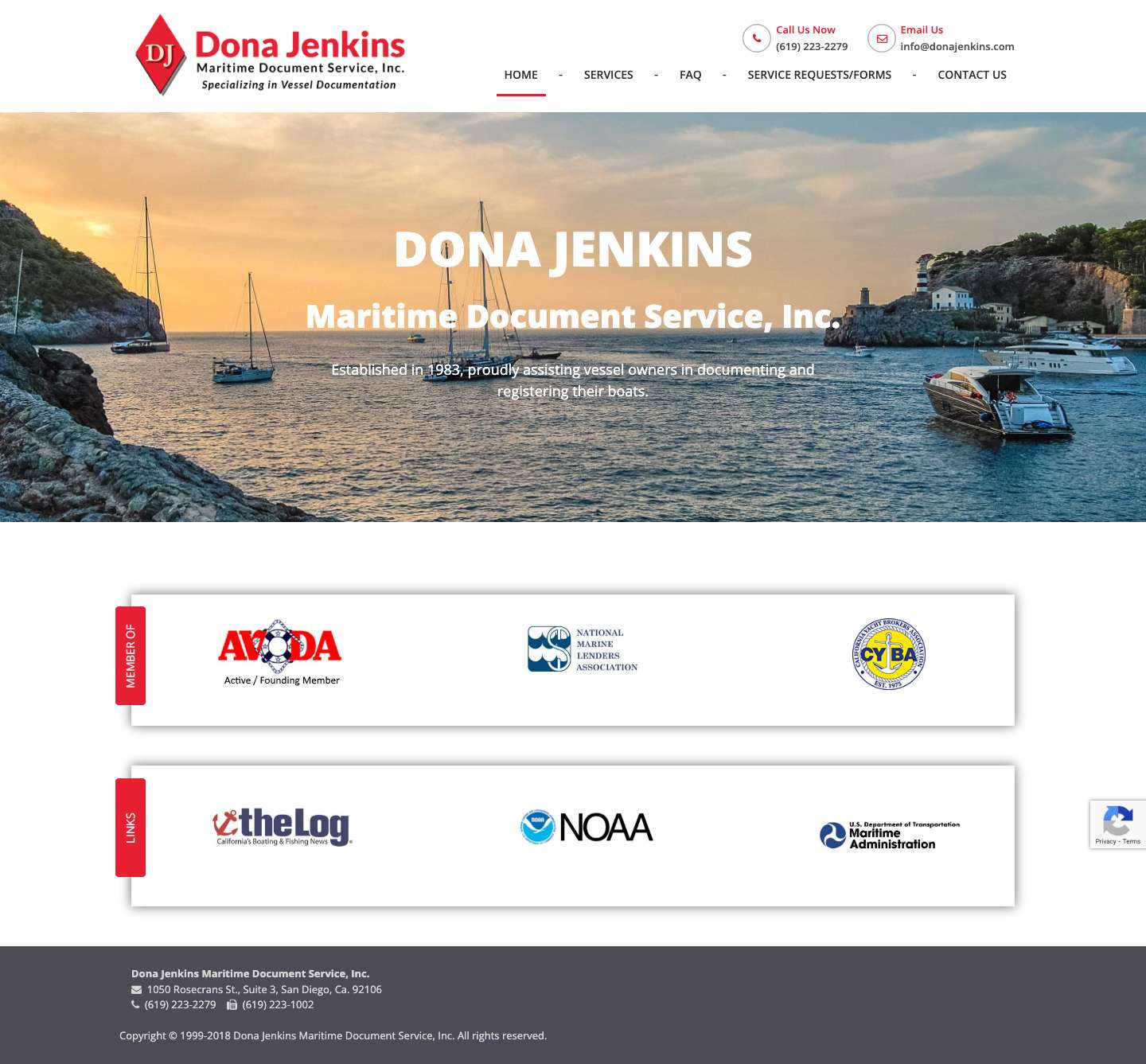Dona Jenkins Maritime Document Service, Inc. - Full Screenshot