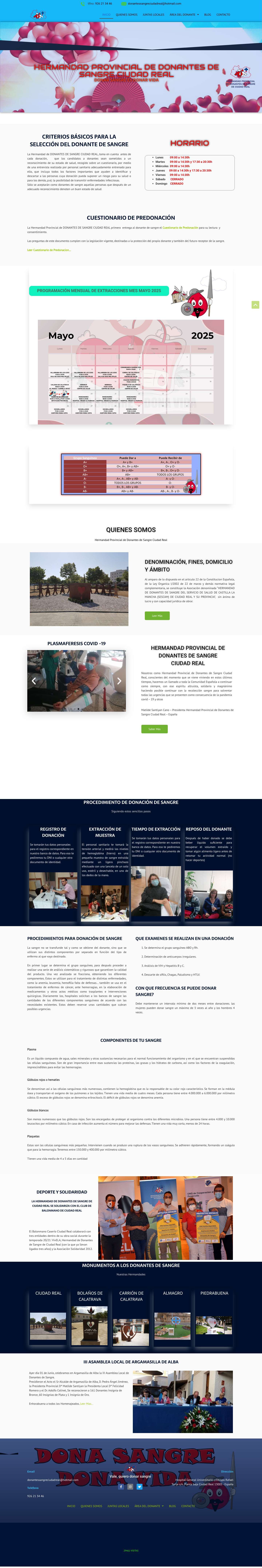 DONANTES DE SANGRE CIUDAD REAL - - Full Screenshot