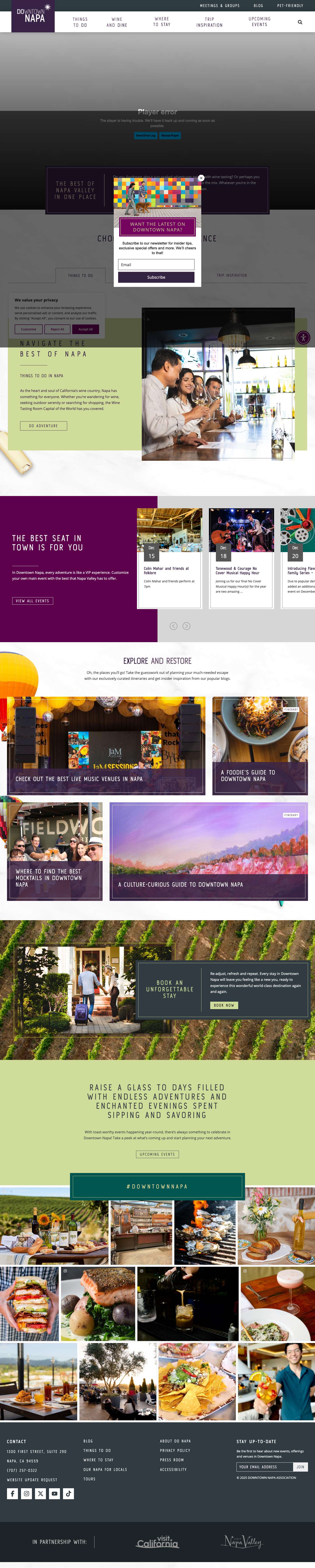 Welcome to the City of Napa - DoNapa - Full Screenshot