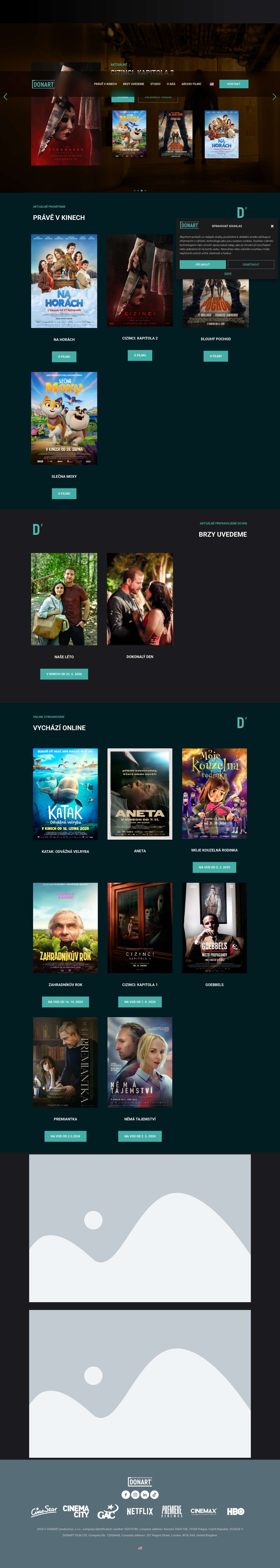 Úvod - Donart Film Ltd. - Full Screenshot