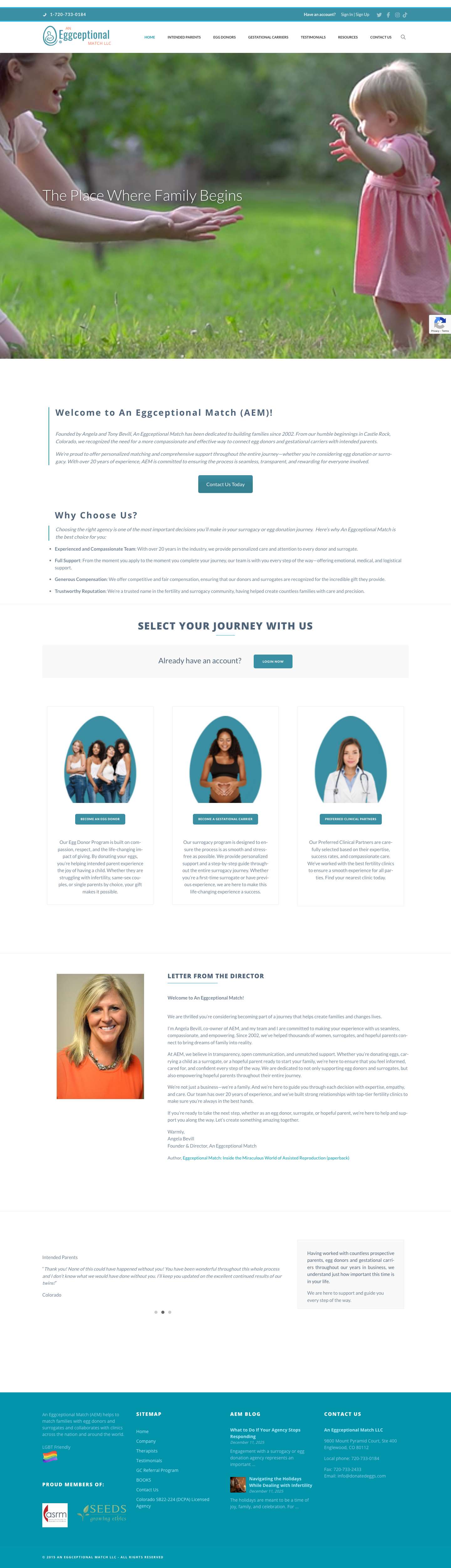 Trusted Egg Donation & Surrogacy Agency! - Full Screenshot