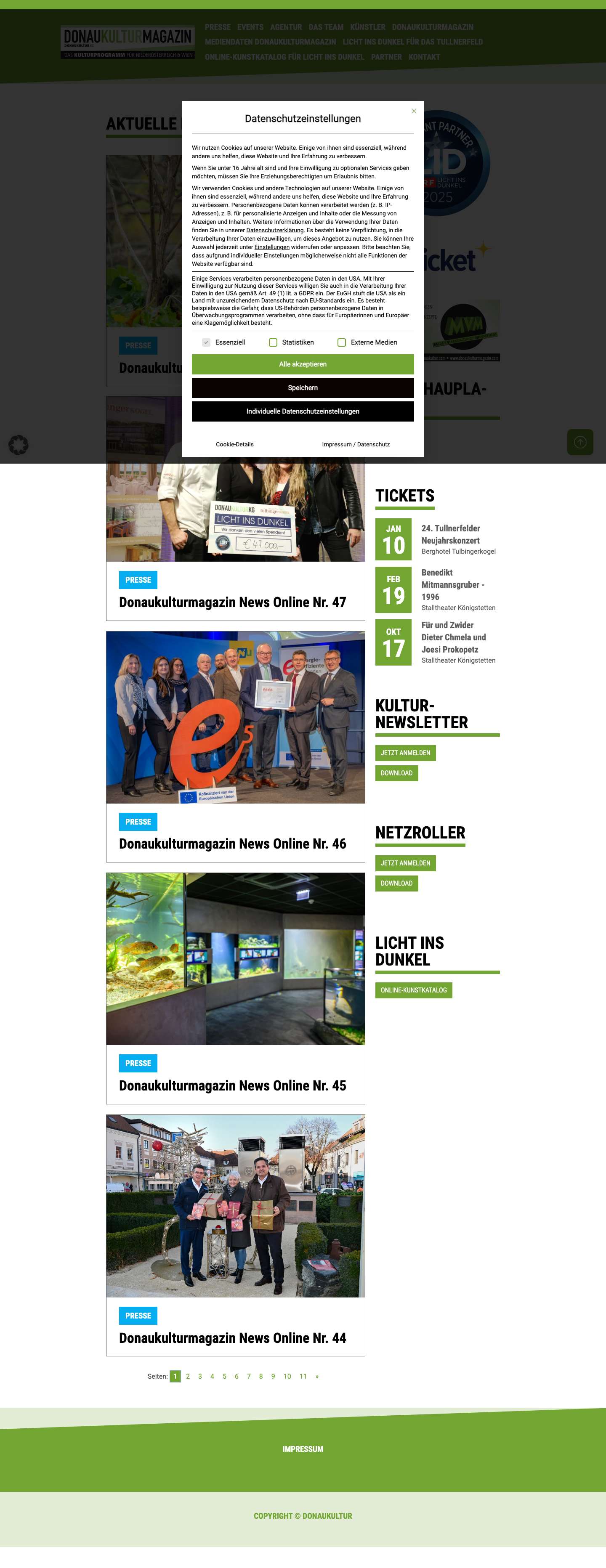 Donaukulturmagazin - Full Screenshot