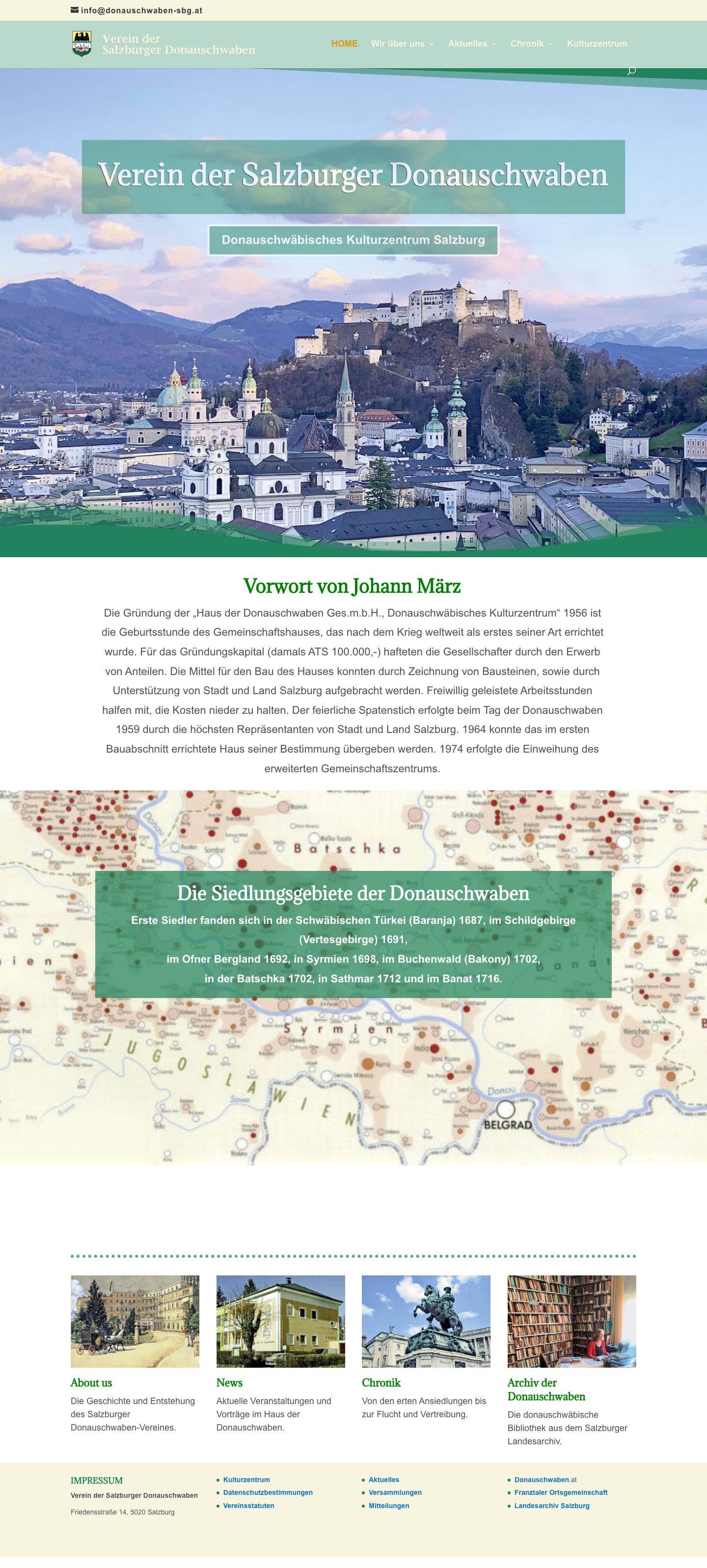 Verein der Salzburger Donauschwaben | - Full Screenshot