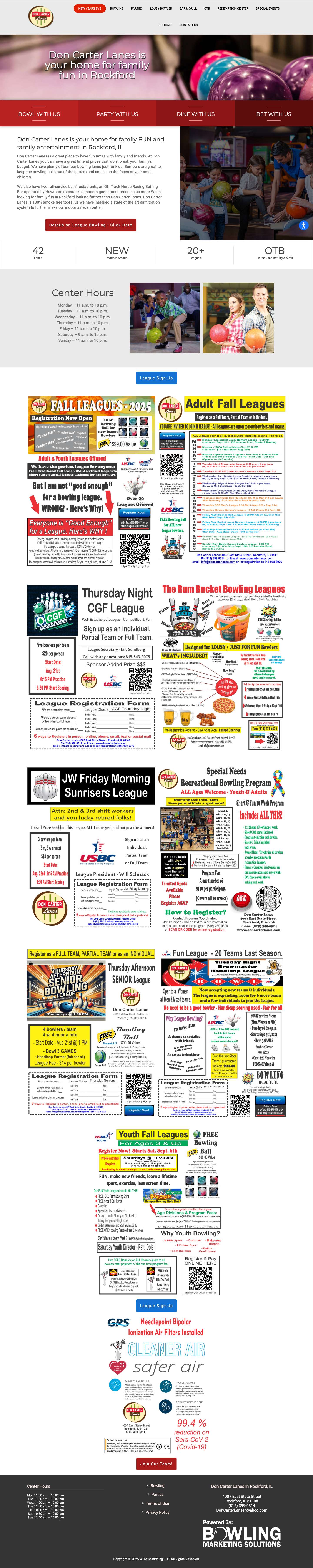 Bowling Alley | Don Carter Lanes | Rockford, IL - Full Screenshot