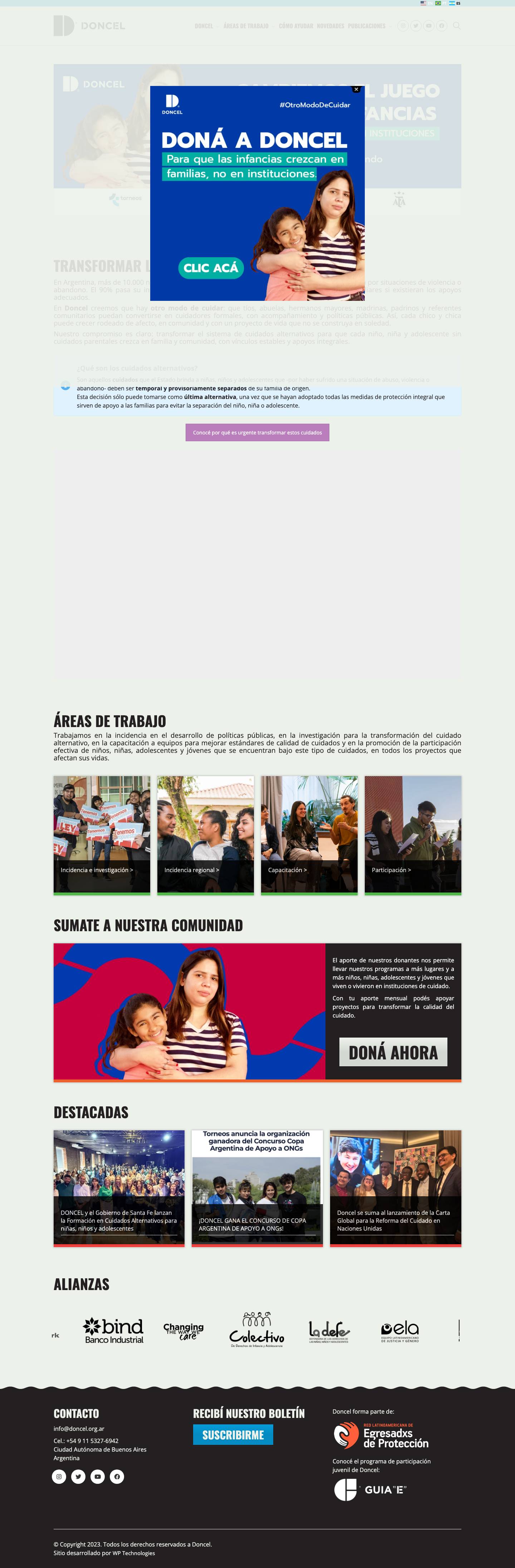 Doncel Asociación Civil – Transición. De la Protección a la Autonomía. - Full Screenshot