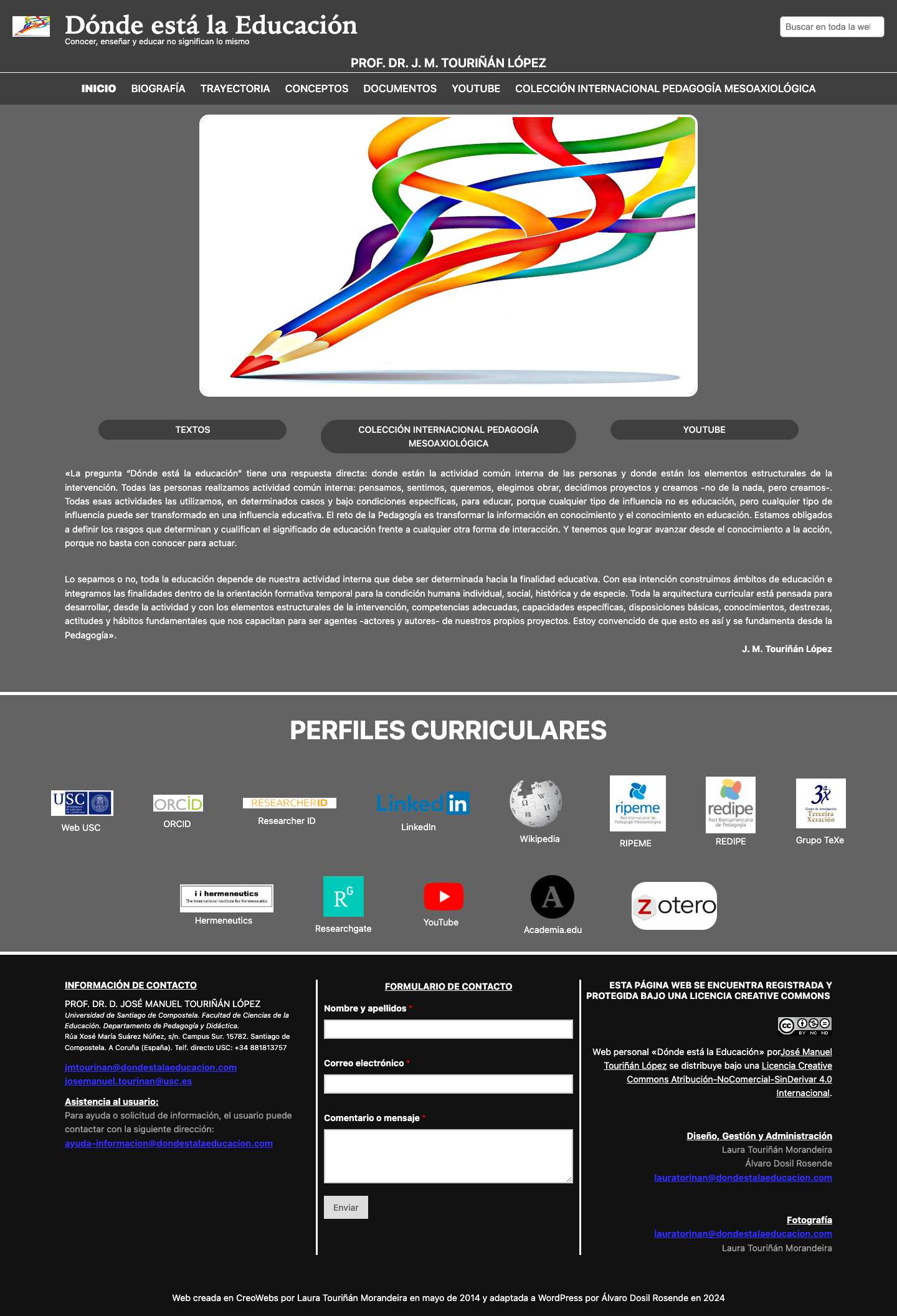 Dónde está la Educación – Conocer, enseñar y educar no significan lo mismo - Full Screenshot