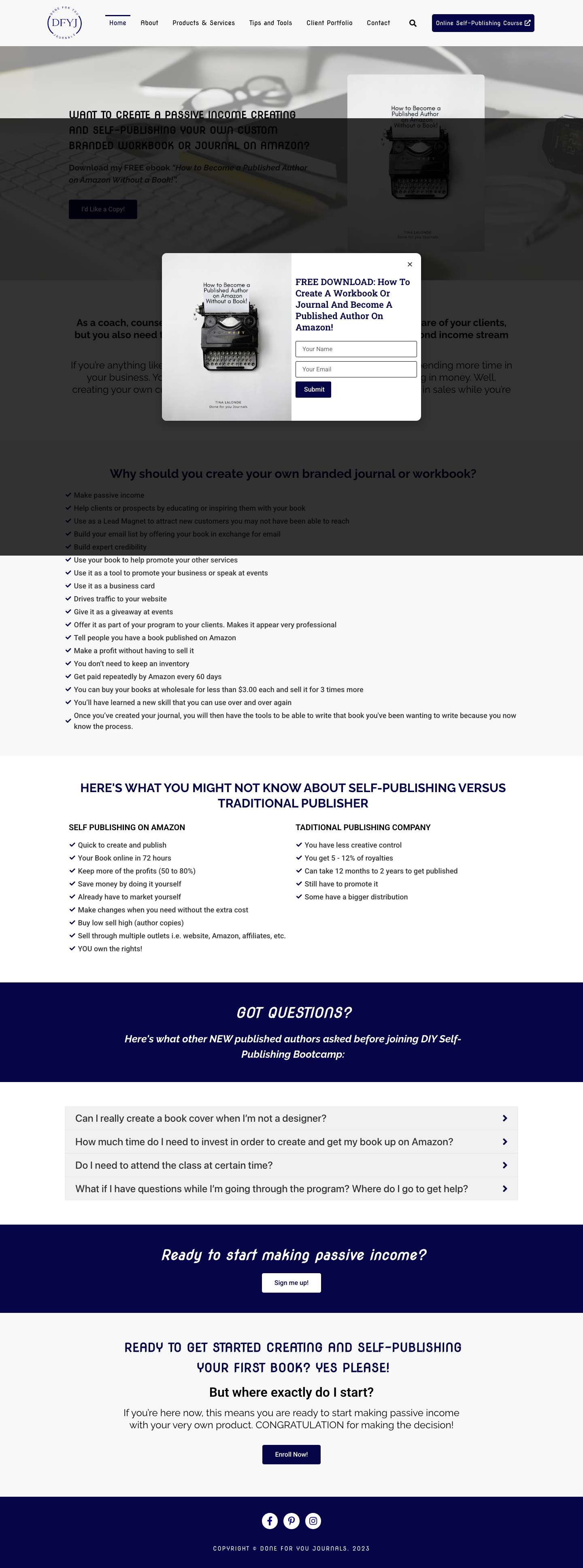 Done For You Journals - Full Screenshot