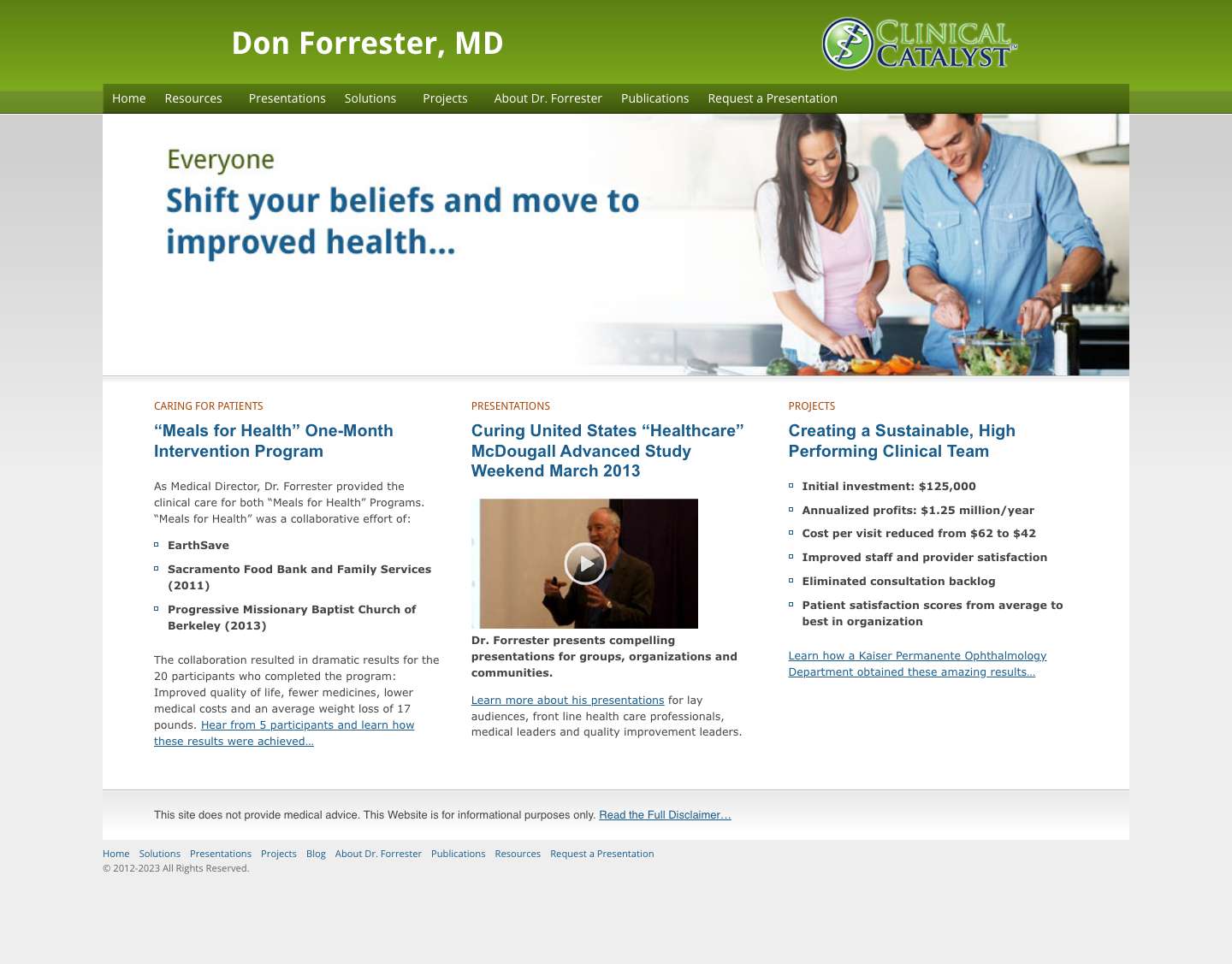 Home - Don Forrester, MD - Full Screenshot