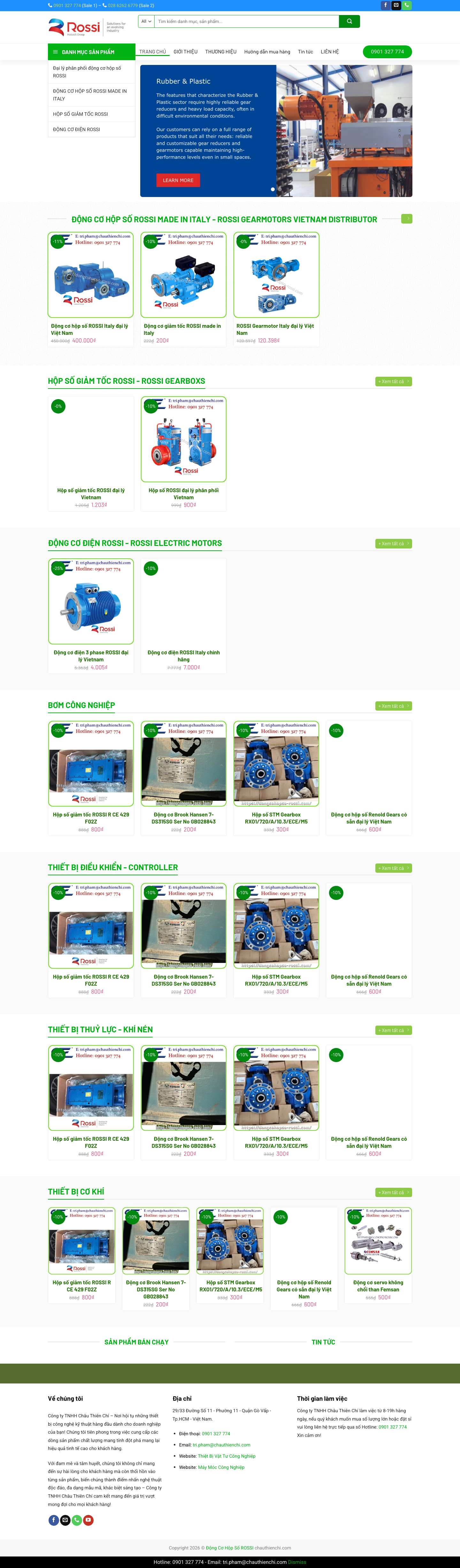Động cơ hộp số ROSSI Itlay – Đại lý phân phối ROSSI SpA tại Việt Nam – 0901 327 774 - Full Screenshot