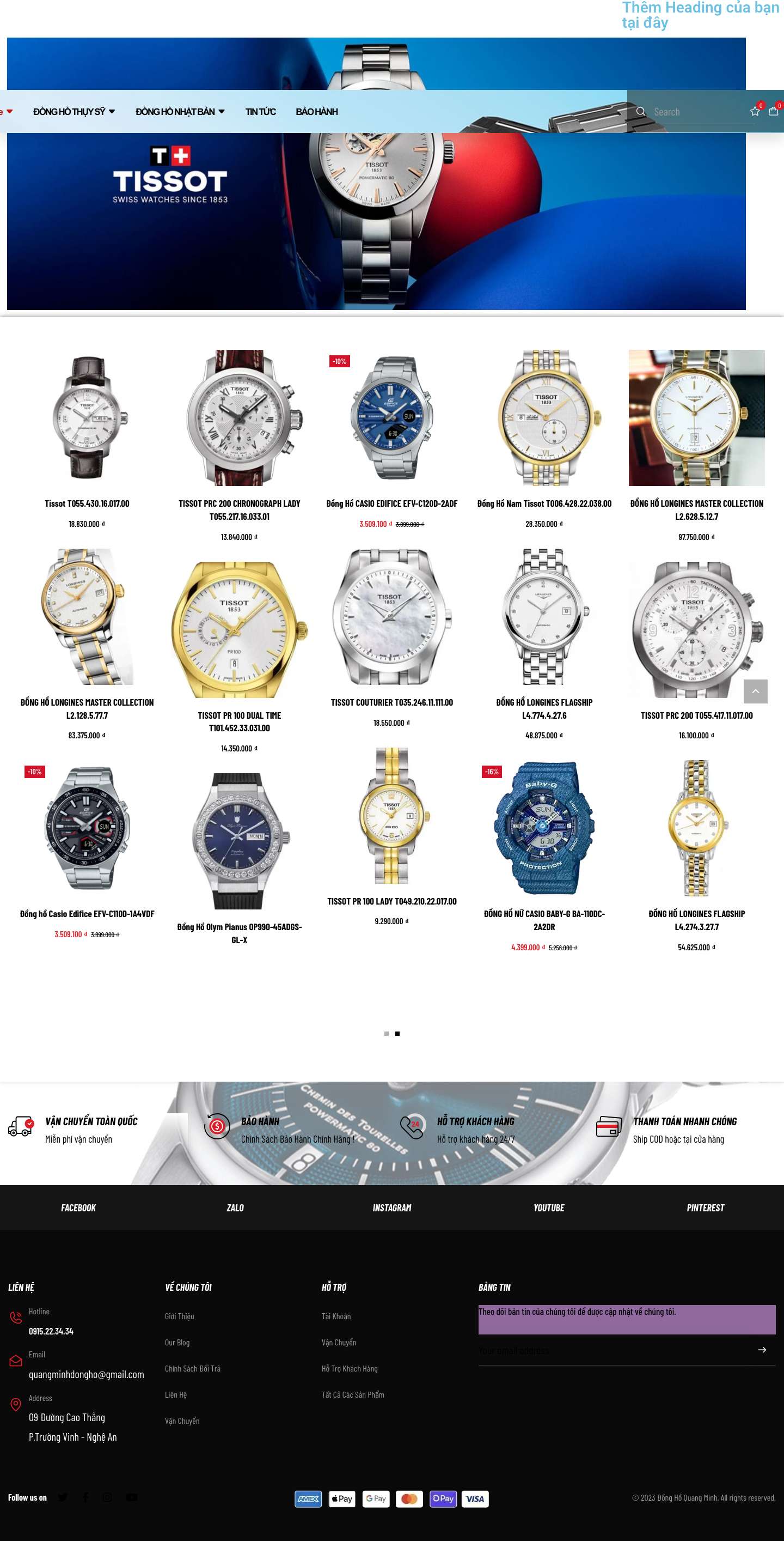 Đồng Hồ Quang Minh – Đẳng Cấp – Uy Tín – Chất Lượng - Full Screenshot