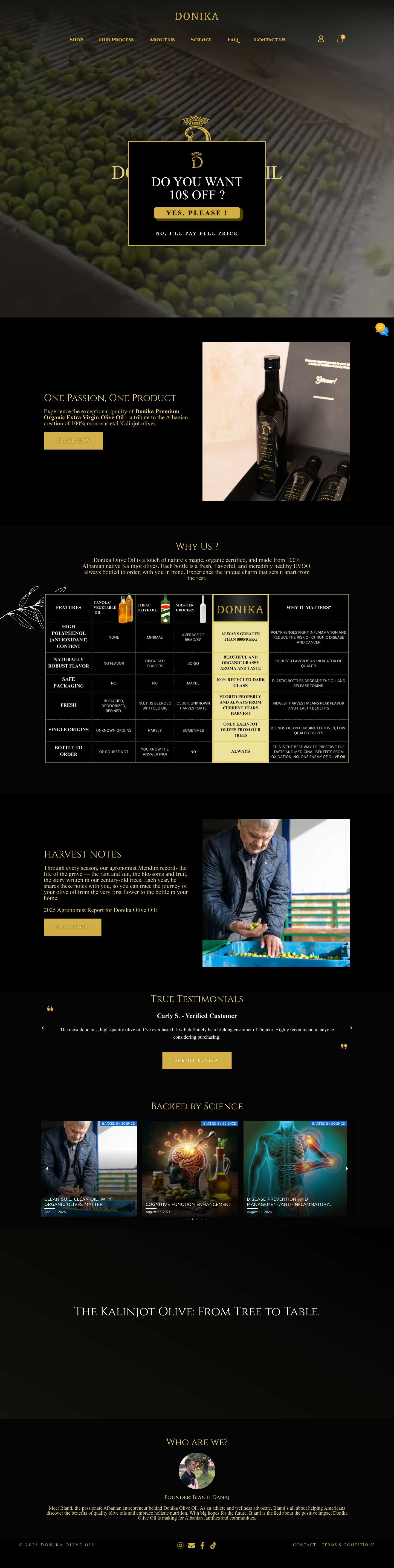 Donika Olive Oil - Rooted in Love - Full Screenshot