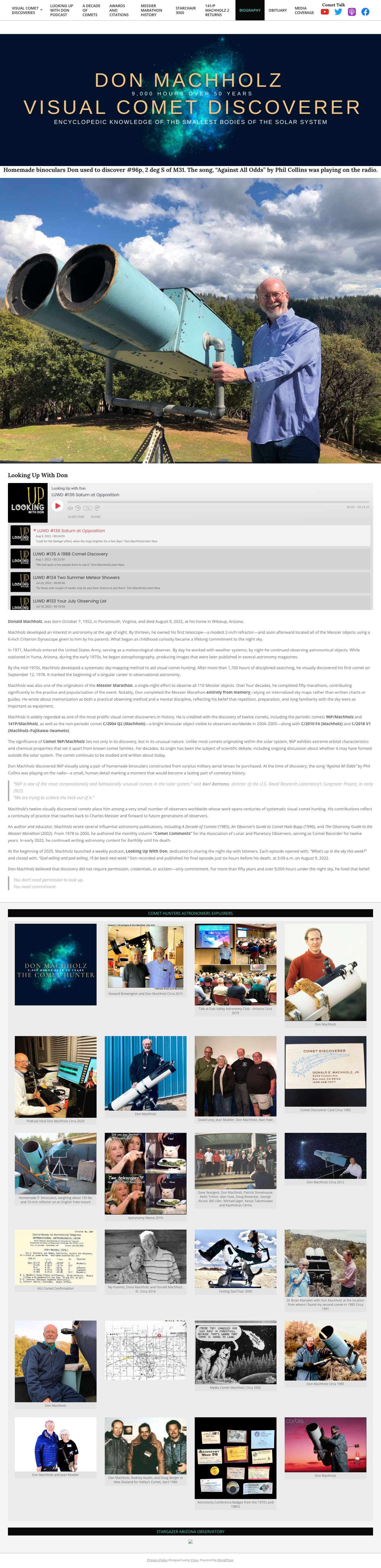 Don Machholz – visual comet discoverer - Full Screenshot