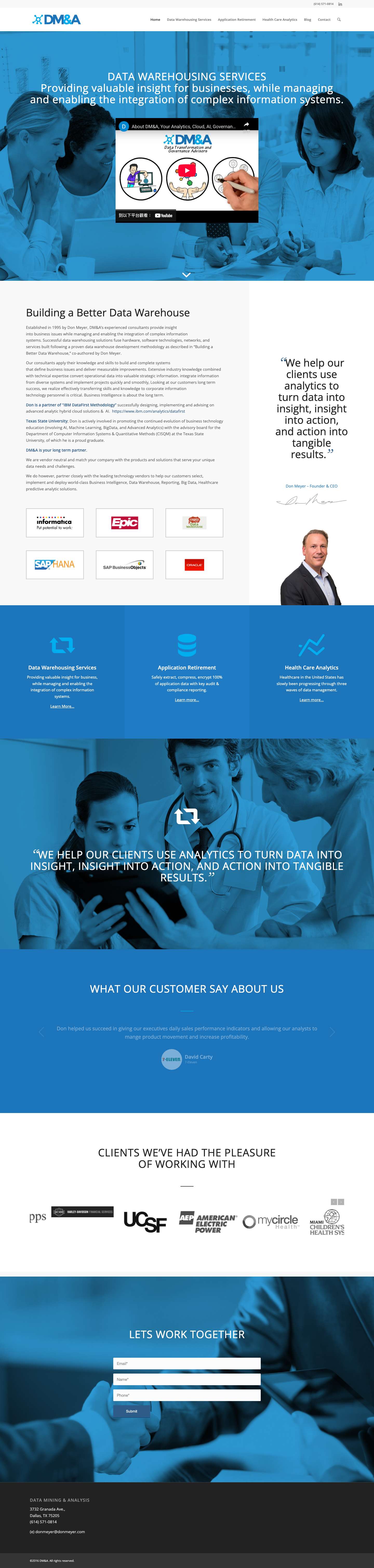 Home - DM&A - Full Screenshot