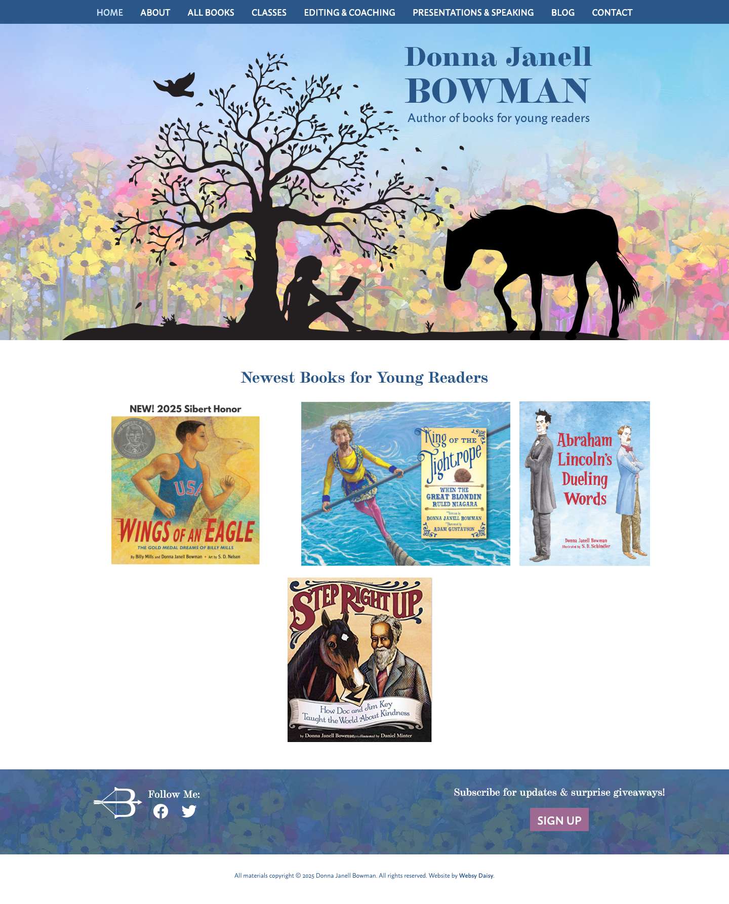 Donna Janell Bowman, Author of Books for Young Readers - Full Screenshot