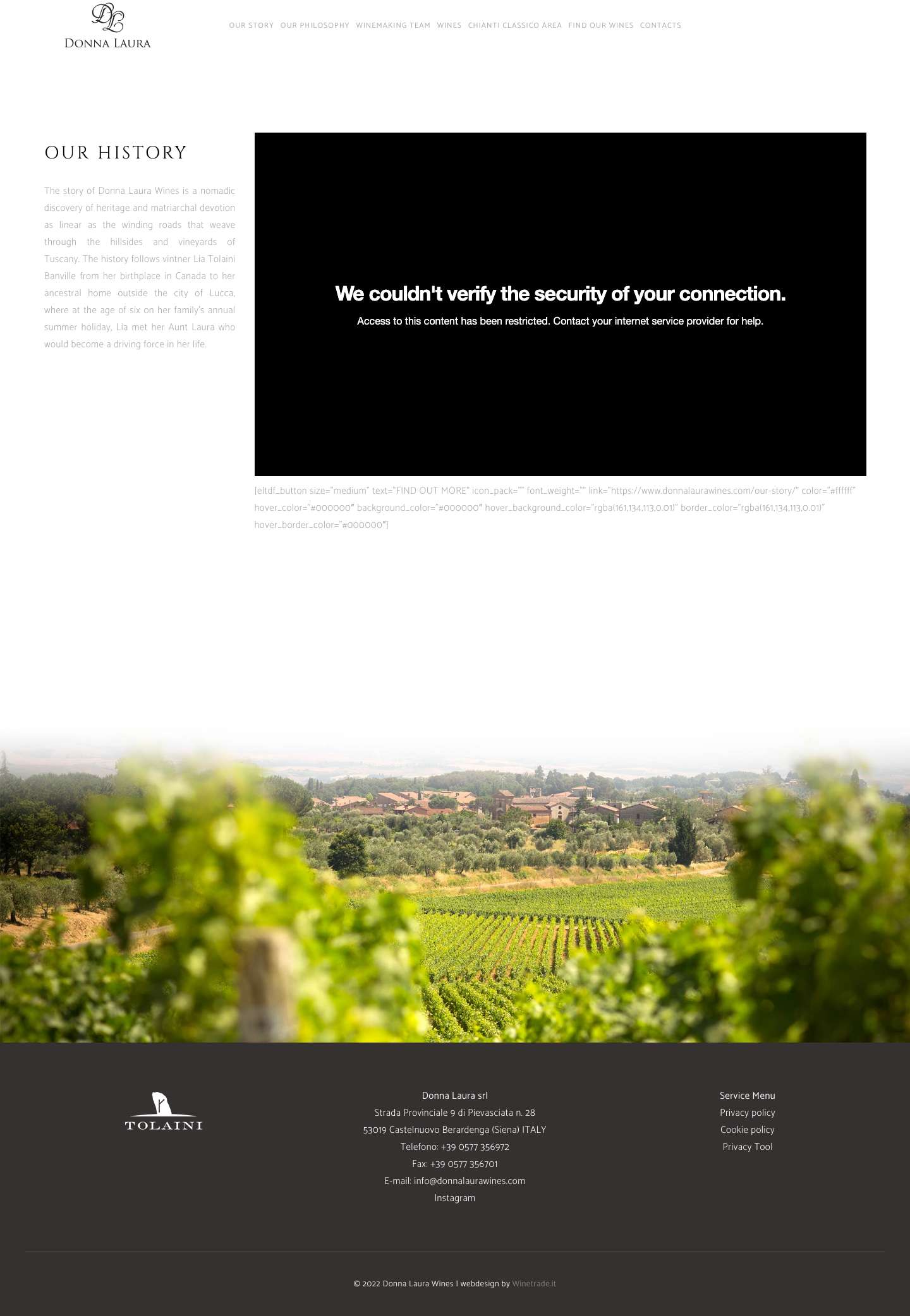 Home - Donna Laura Wines - Full Screenshot