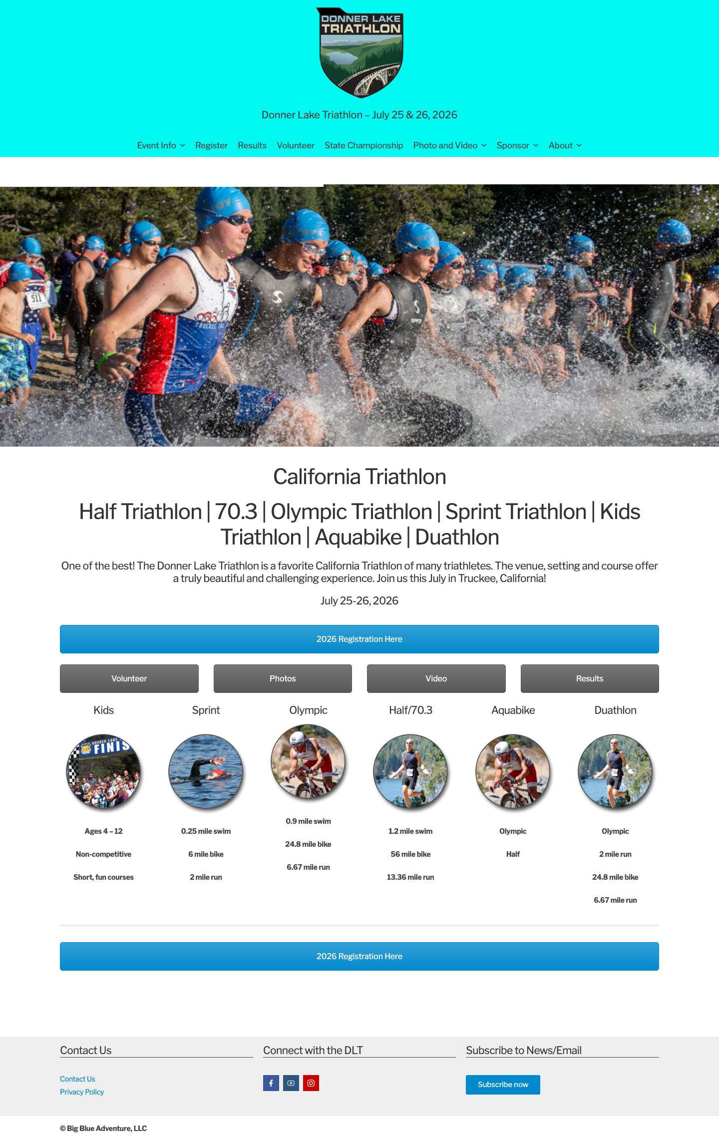Home - Donner Lake Triathlon - Full Screenshot