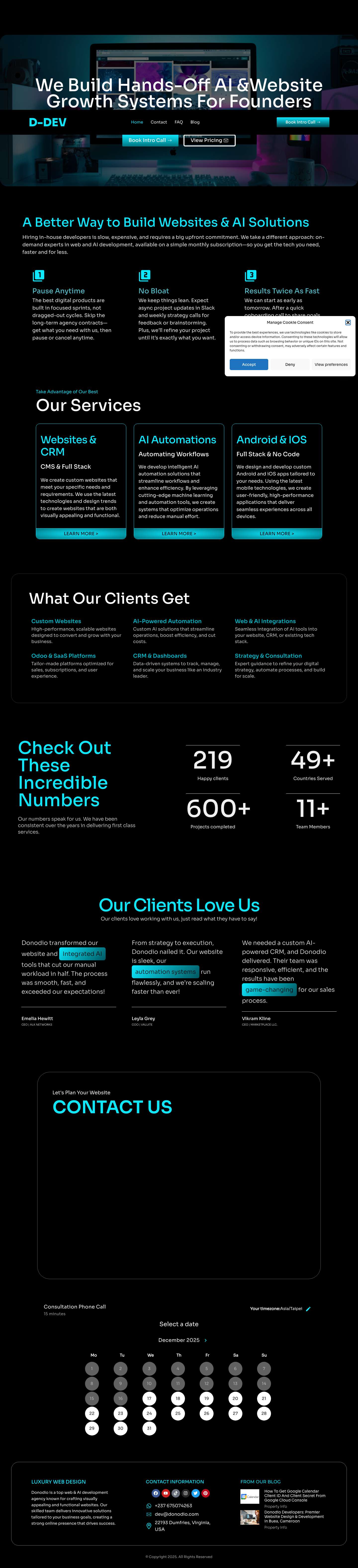 Home - Donodio Developers - Full Screenshot