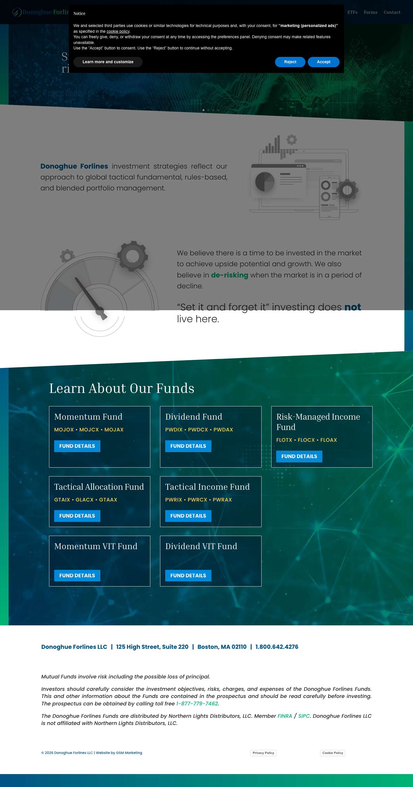 Donoghue Forlines Mutual Funds| - Full Screenshot