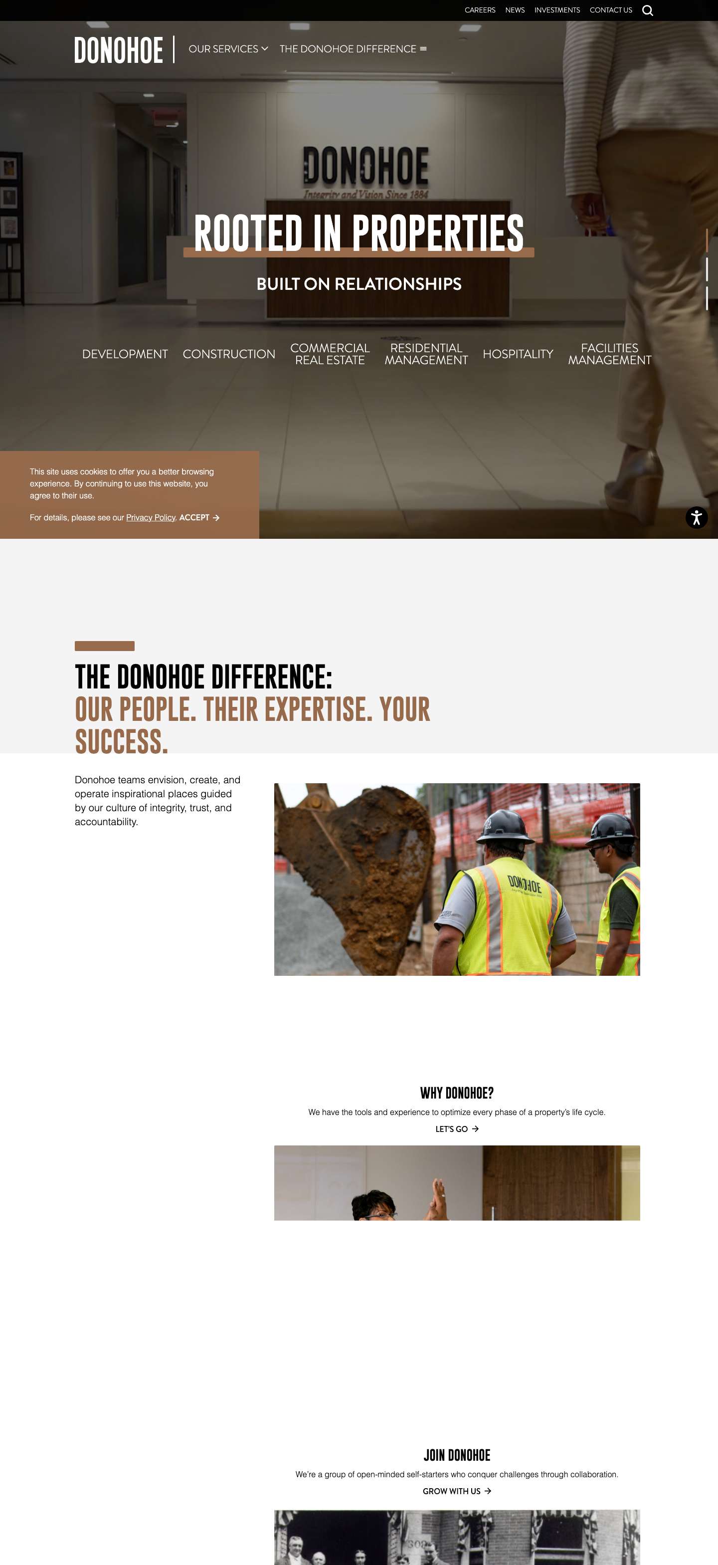 Donohoe | Full-Service Real Estate Company in Washington, DCSearch IconDonohoe LogoArrow IconArrow IconDonohoe Logo - Full Screenshot