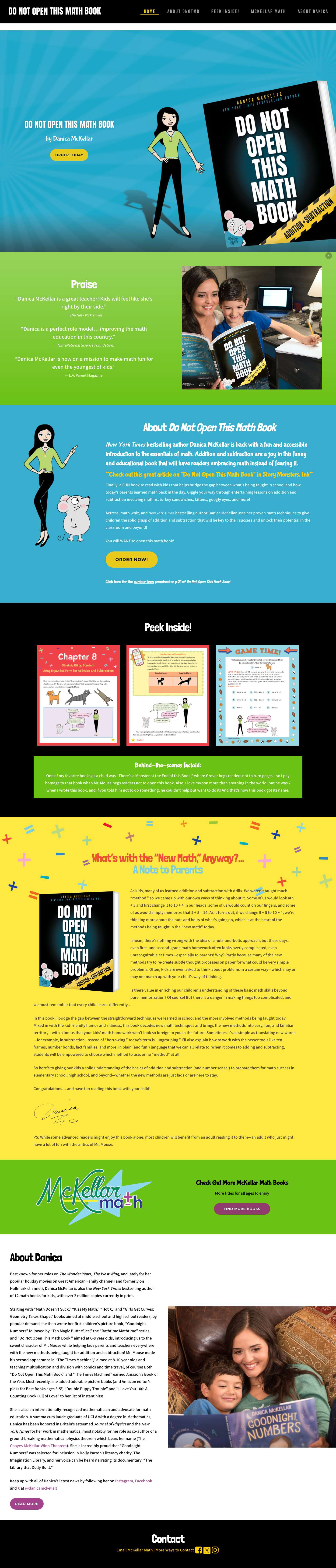 Do Not Open This Math Book by Danica McKellar - McKellar Math - Full Screenshot