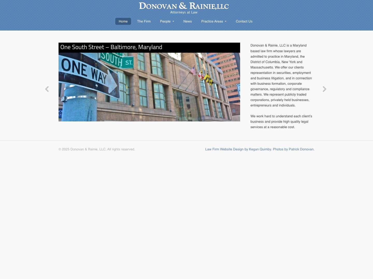 Donovan & Rainie, LLC - Full Screenshot