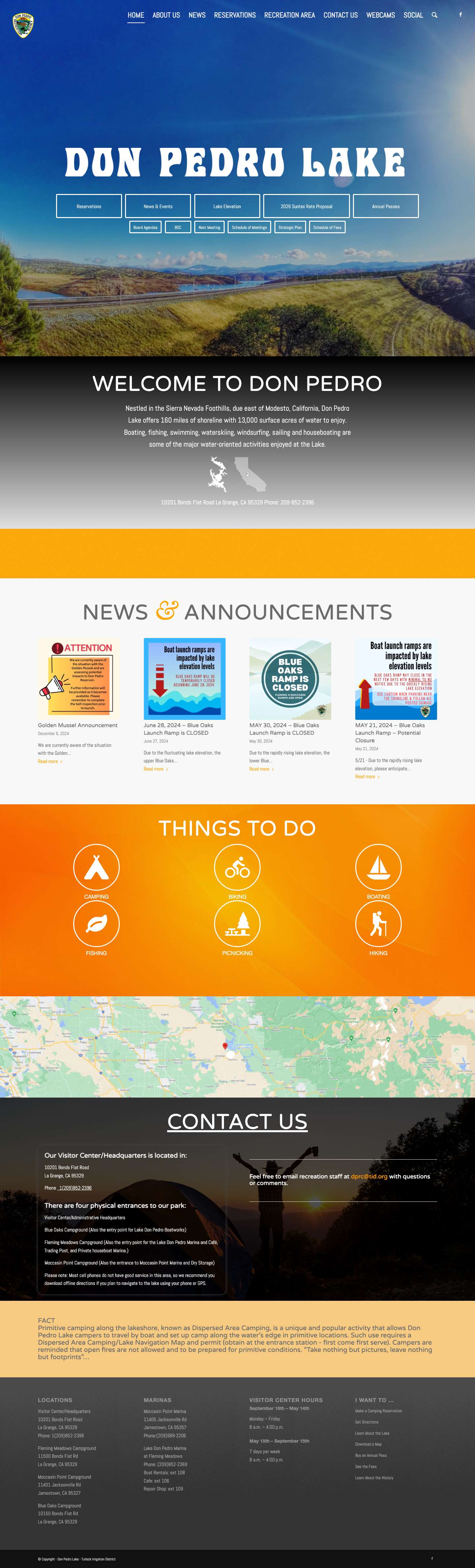 Don Pedro Lake Site – Don Pedro Lake Site - Full Screenshot