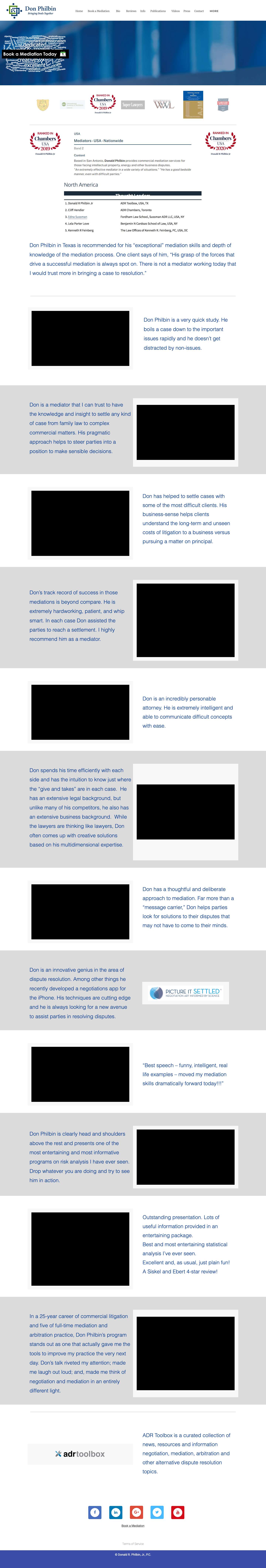 Don Philbin – Don Philbin Attorney-Mediator - Full Screenshot