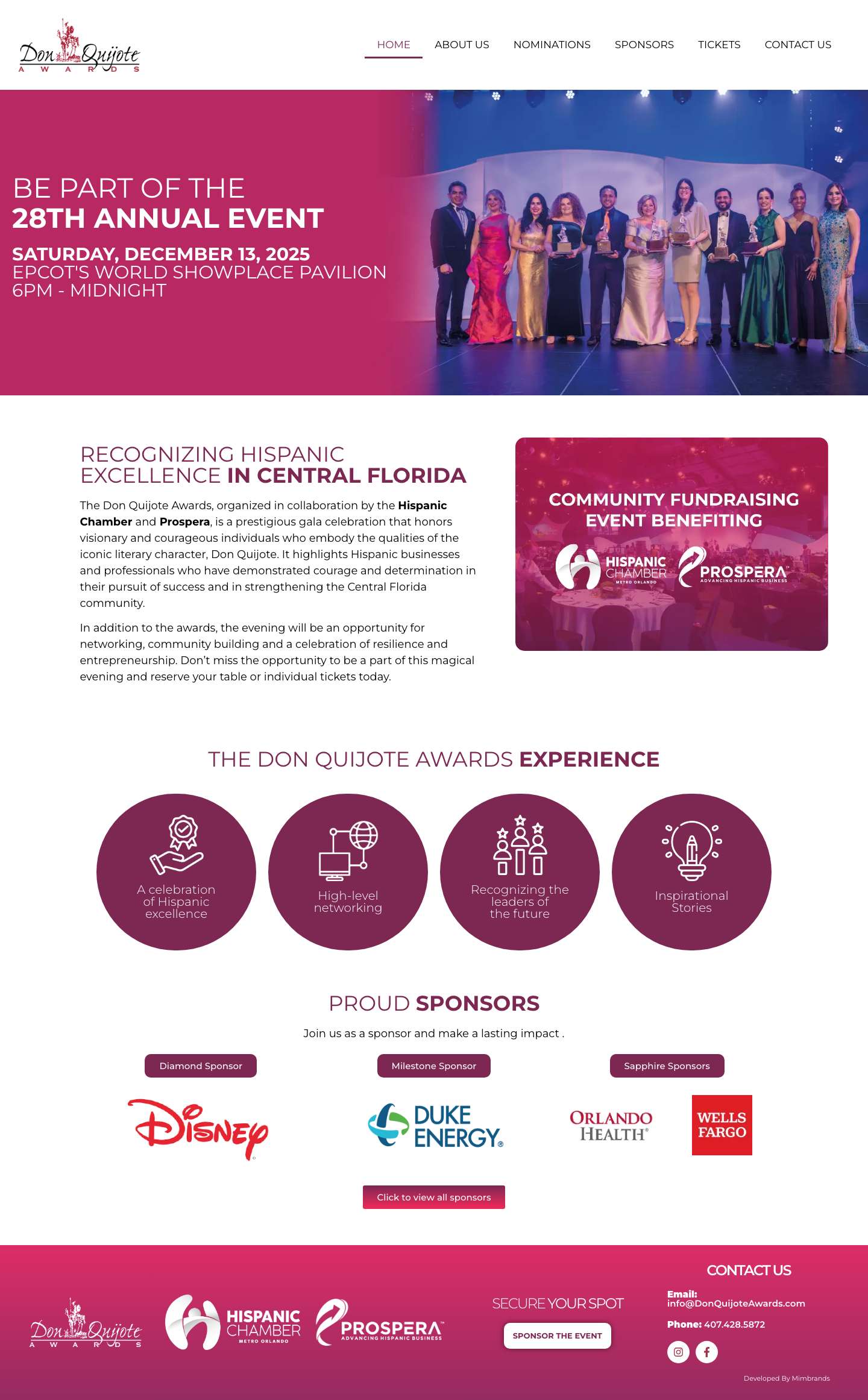 Don Quijote Awards – The Don Quijote Awards recognize successful businesses and individuals who have demonstrated the qualities exemplified by the classic literary character of Don Quijote - Full Screenshot