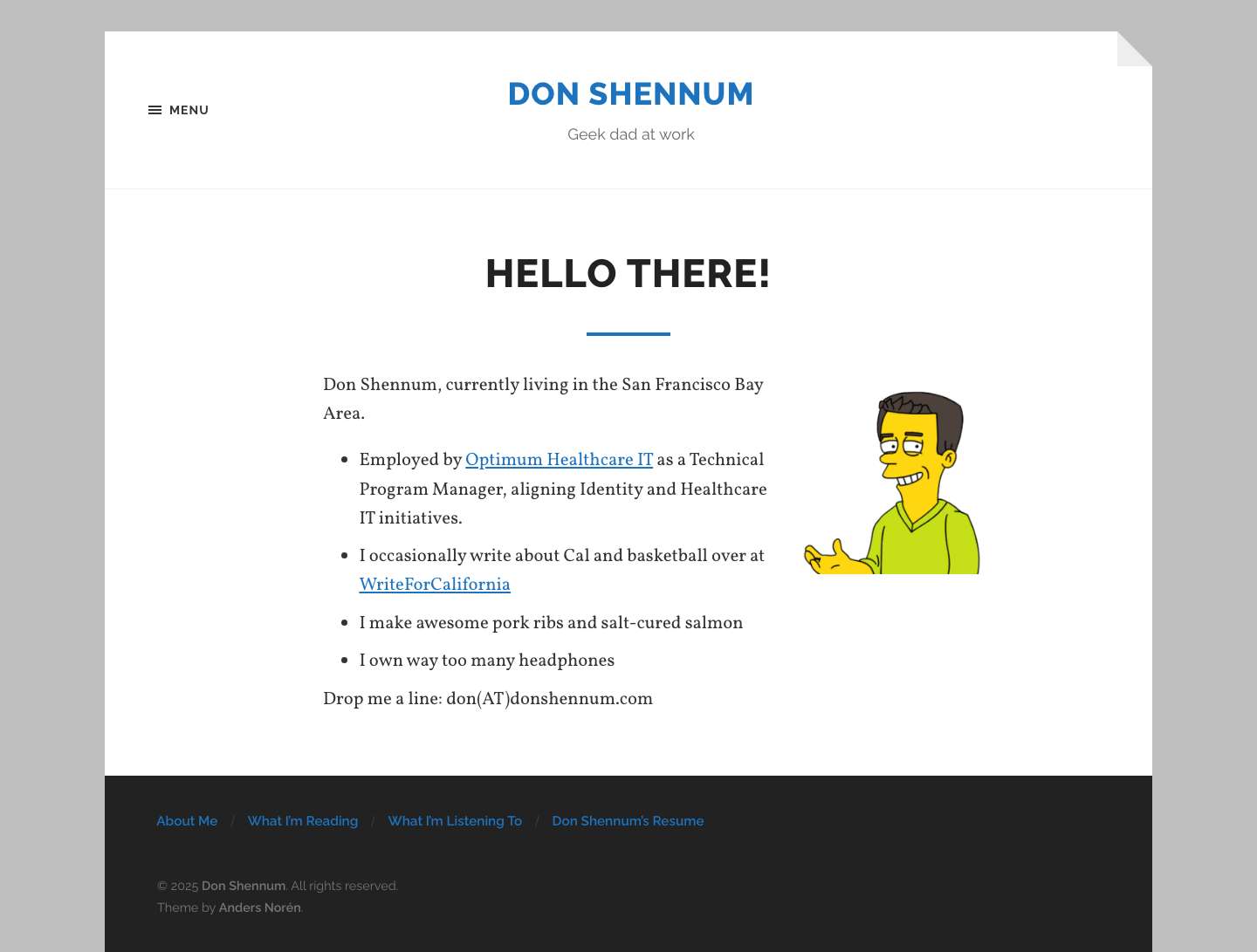 Don Shennum – Geek dad at work - Full Screenshot