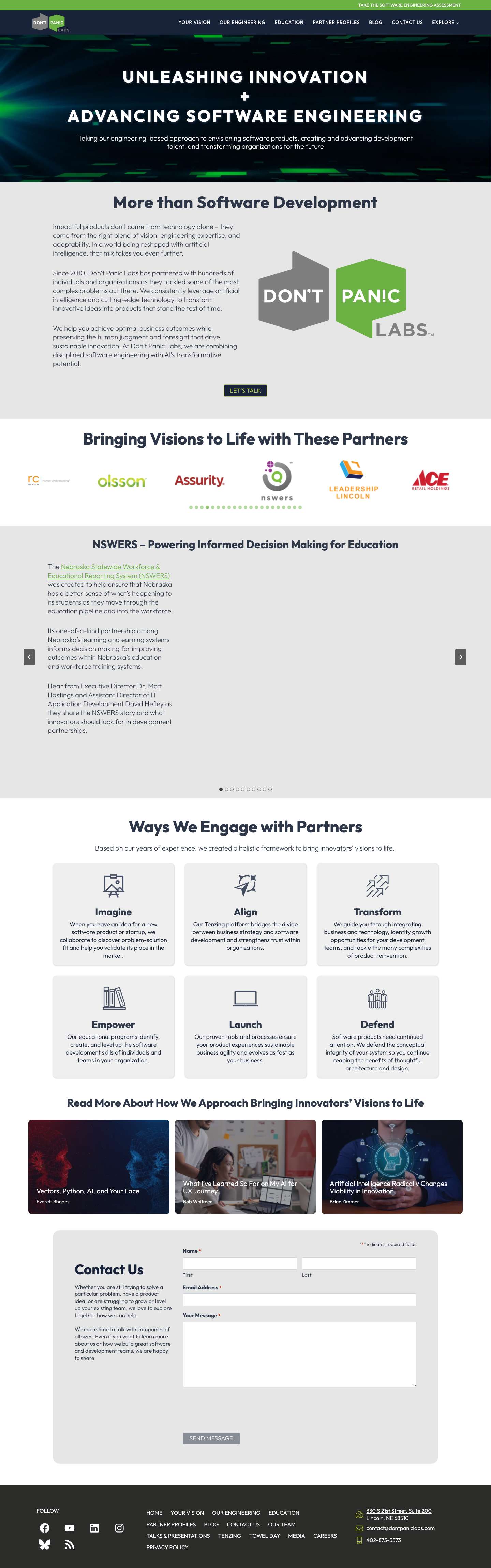 Home | Don't Panic LabsExpandToggle MenuScroll to topScroll to top - Full Screenshot