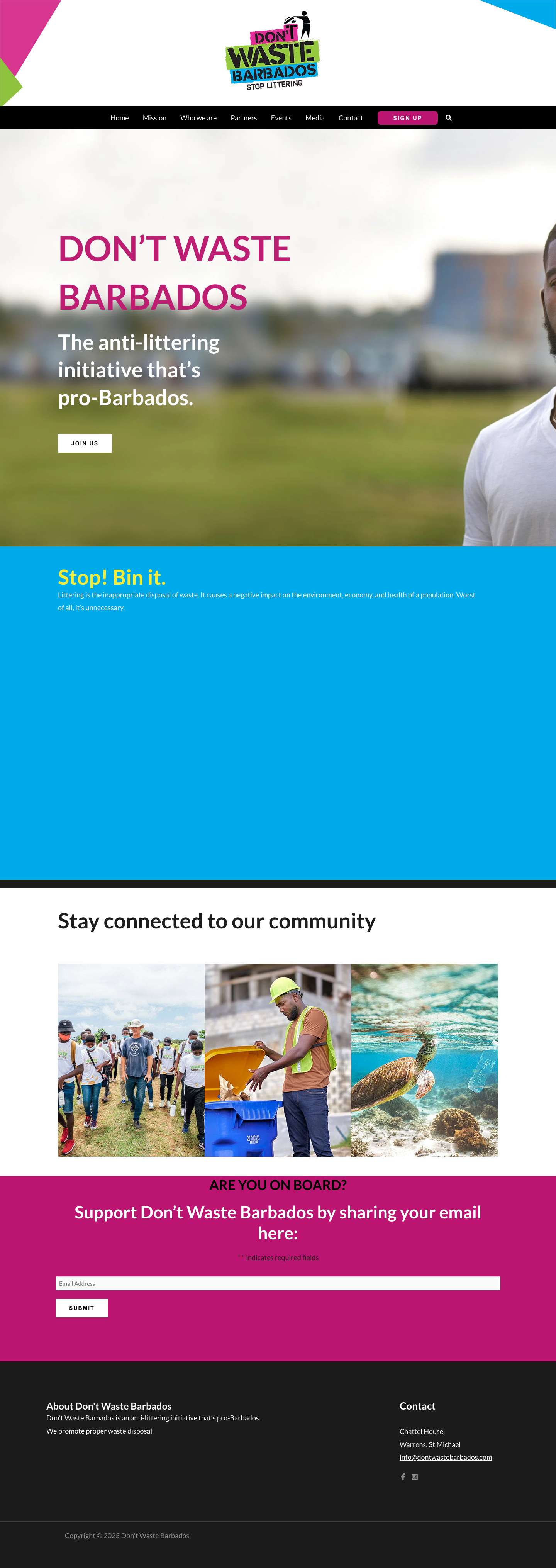 Don’t Waste Barbados - The anti-littering initiative that’s pro-Barbados! - Full Screenshot