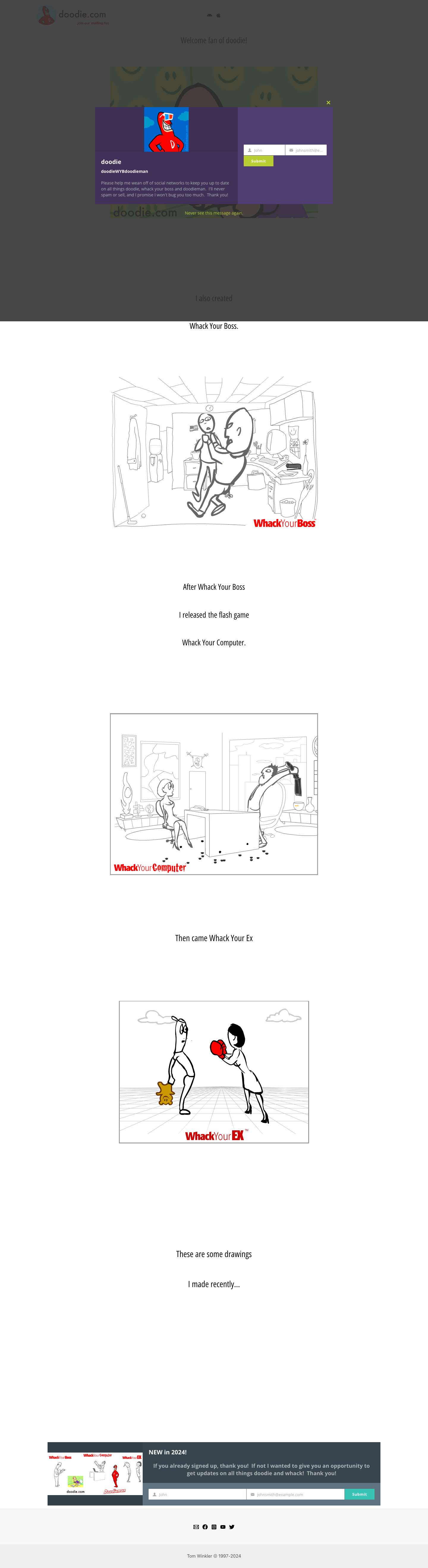 Welcome To Doodie! - Email - Full Screenshot