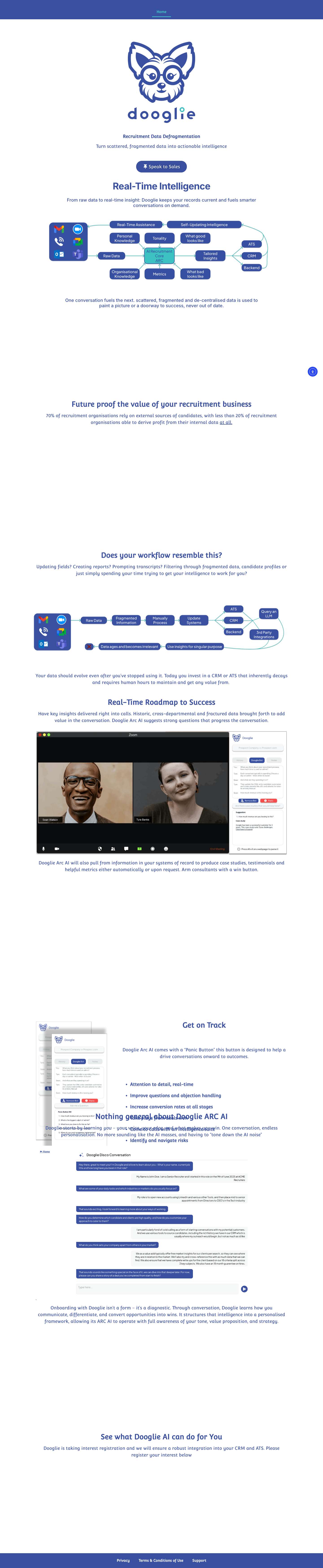 Dooglie - AI Recruitment Engine - Dooglie.com - AI for Recruitment - Full Screenshot