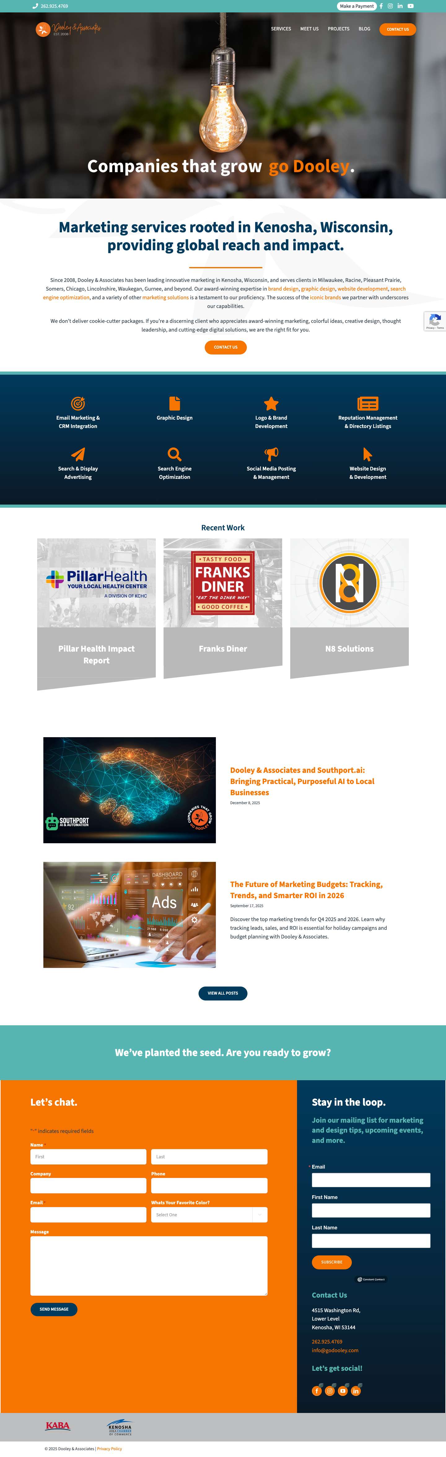 Dooley & Associates | Marketing Services | Kenosha, WI | Dooley & Associates - Full Screenshot