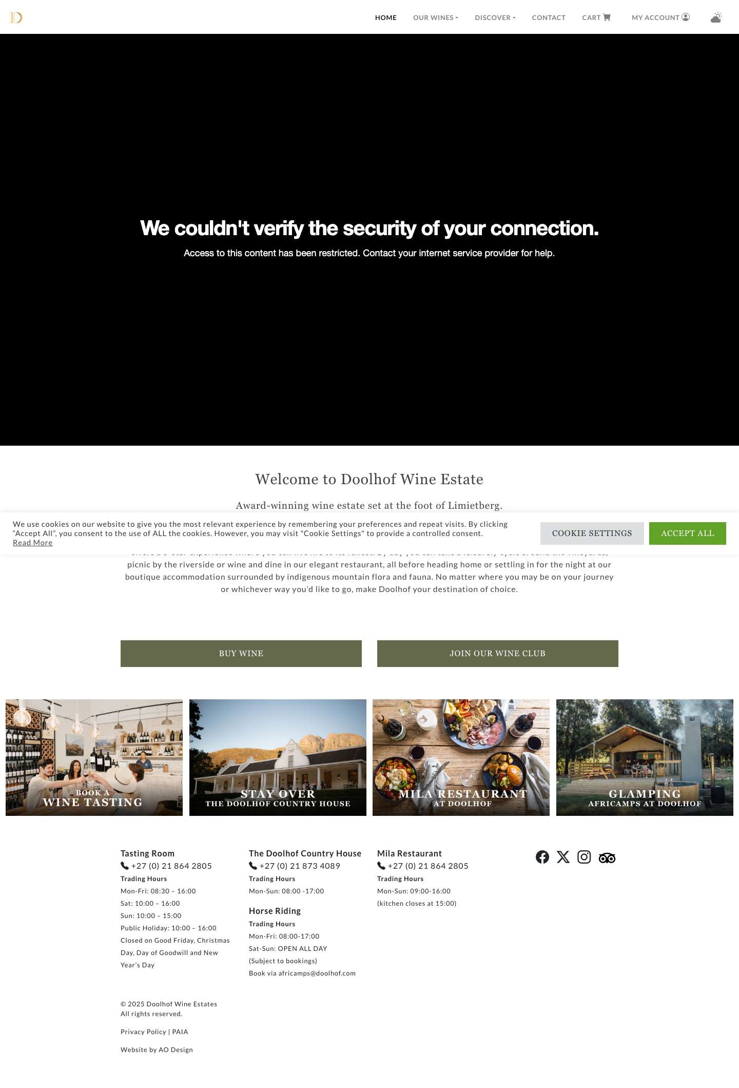 | Doolhof Wine Estates - Full Screenshot