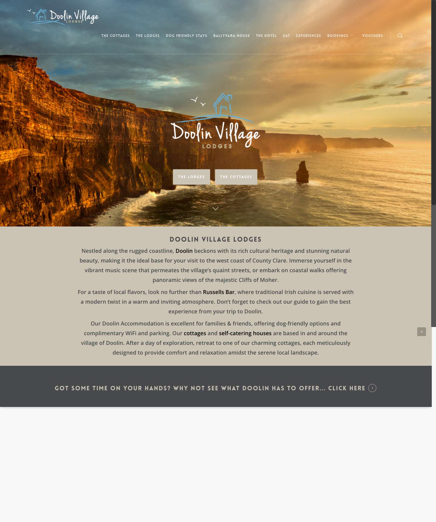 Home - Doolin Village Lodges - Full Screenshot