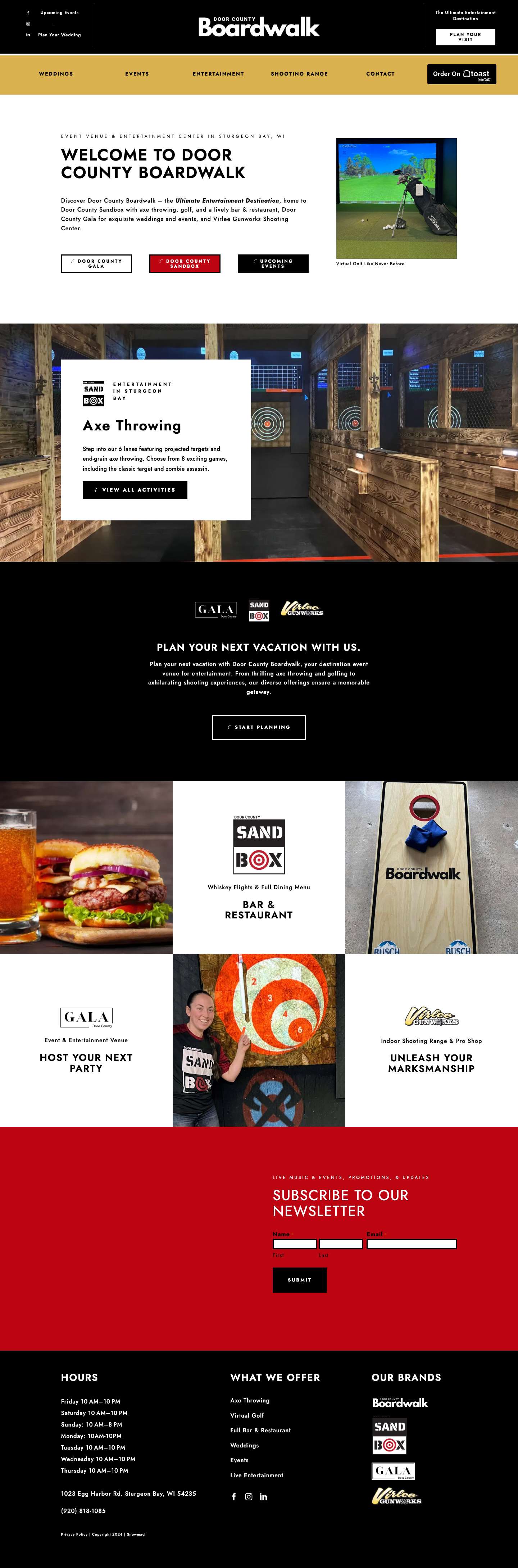 Welcome to Door County Boardwalk in Sturgeon Bay WI - Full Screenshot