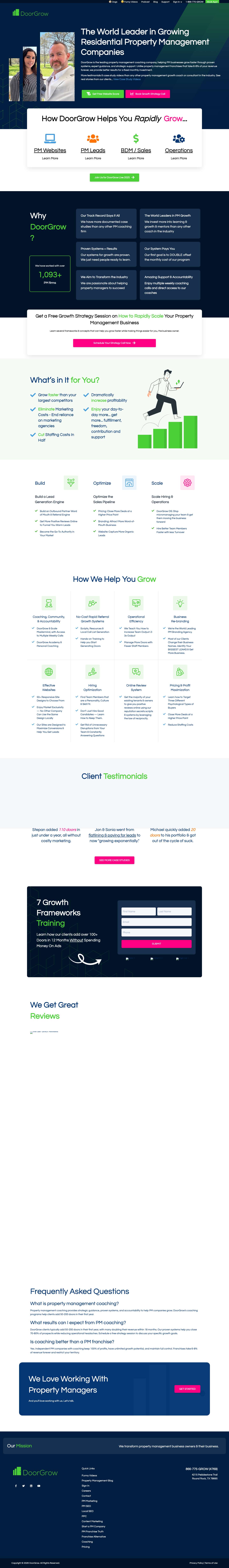 DoorGrow - Scale & Grow With Property Management Marketing - Full Screenshot
