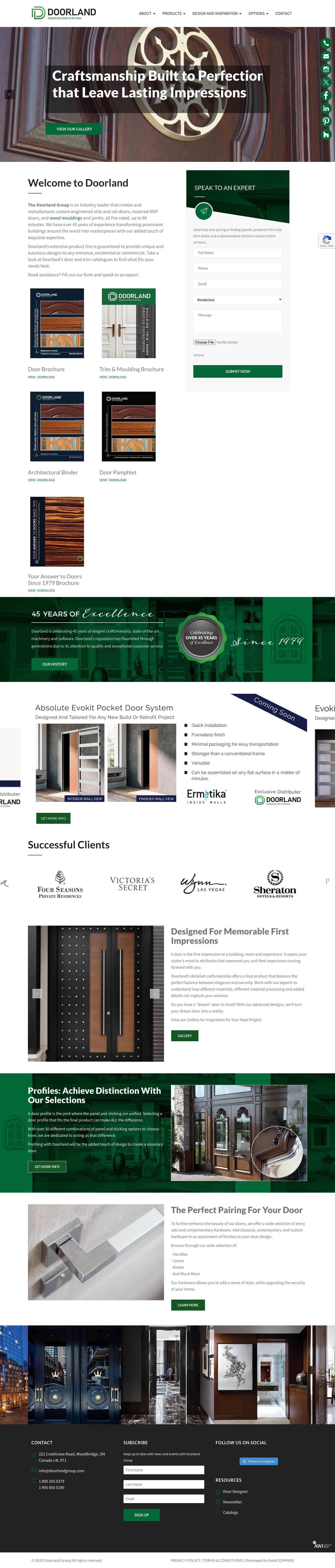 MDF Doors, Fire Rated Wood Door Manufacturer - Doorland Group - Full Screenshot