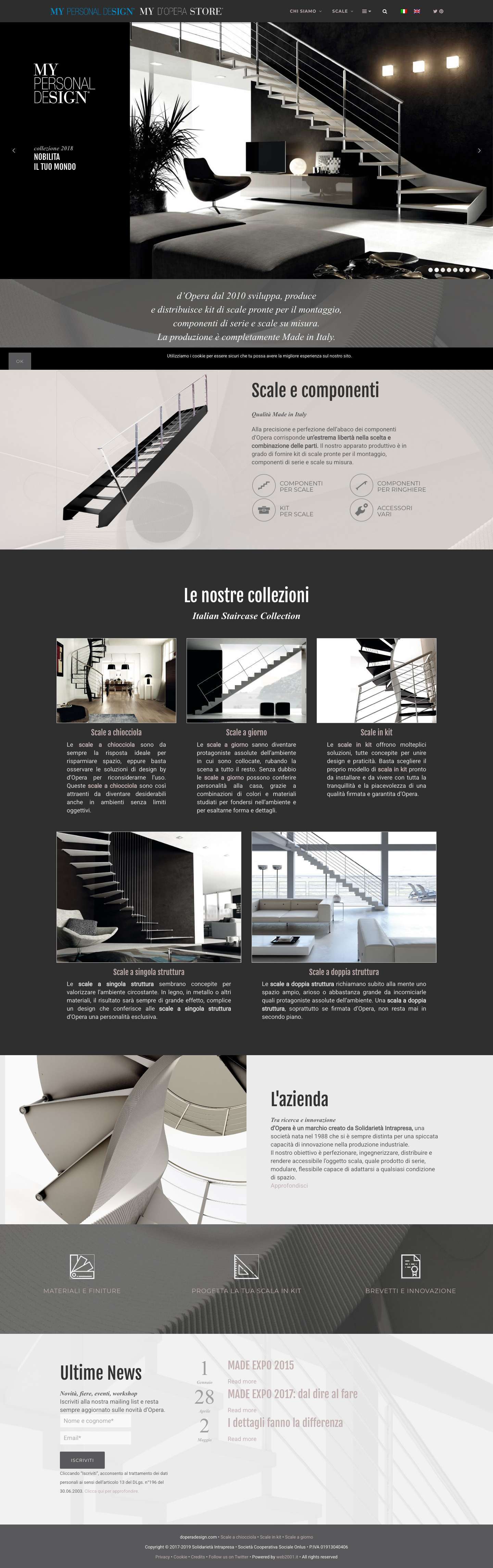 Scale a chiocciola | Scale a giorno | Scale in kit | D'Opera | Forlì - Full Screenshot