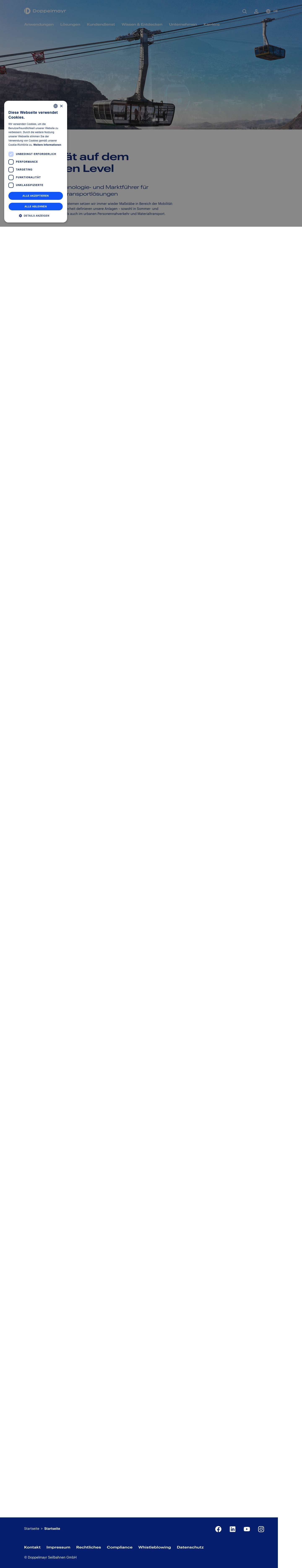 Startseite - Doppelmayr Group - Full Screenshot