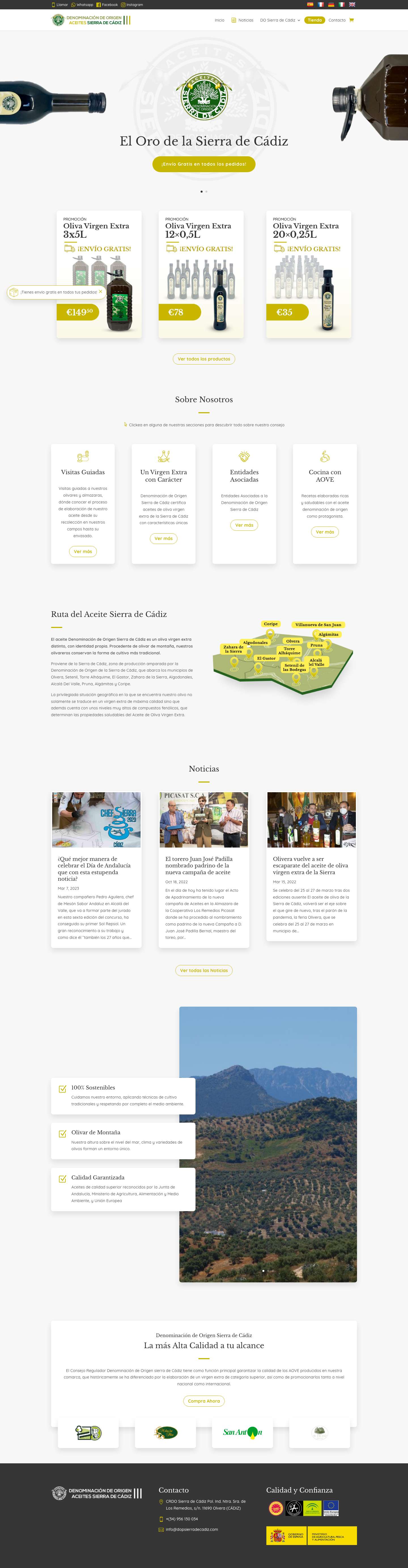 Inicio - Denominación de Origen Sierra de Cádiz - Full Screenshot