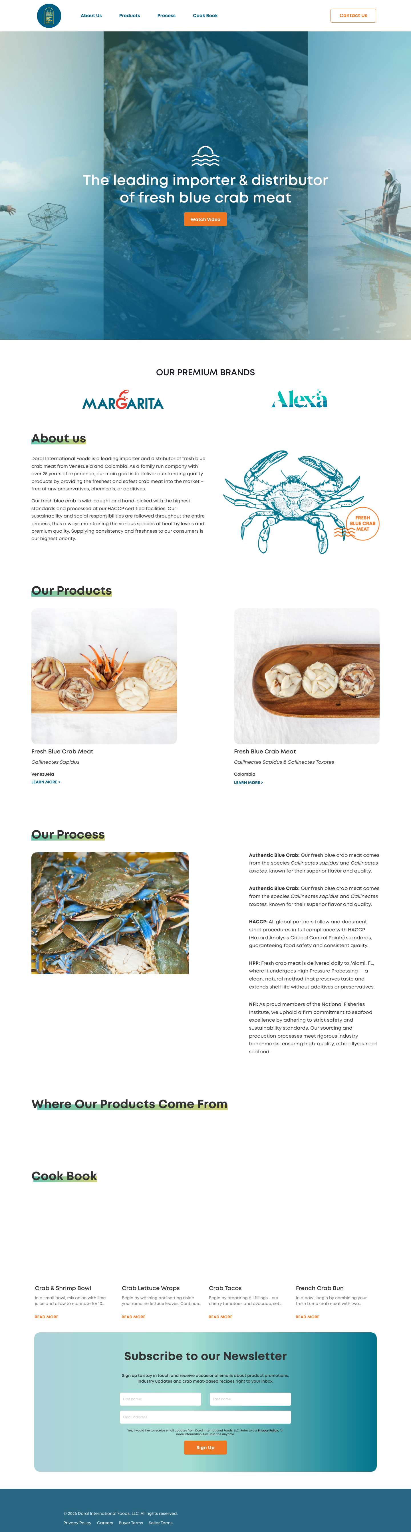 Home - Doral International Foods, LLC. - Full Screenshot