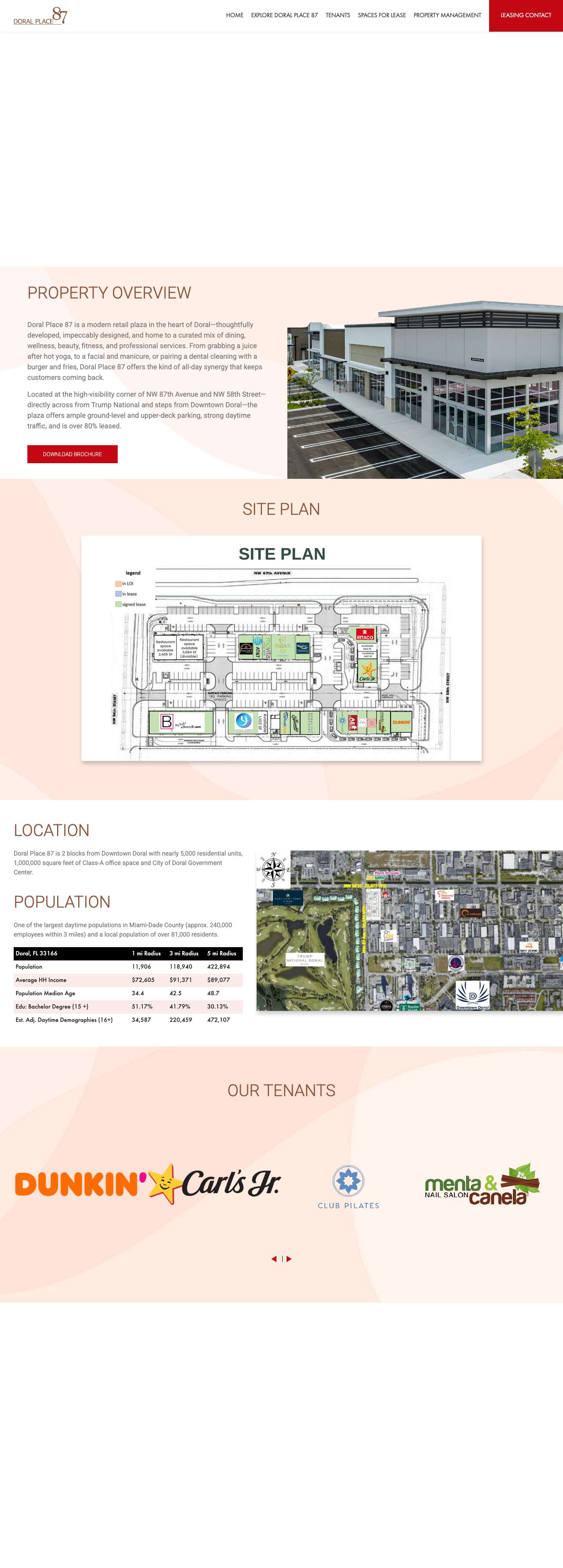 Doral Place 87 Shopping Center - Full Screenshot