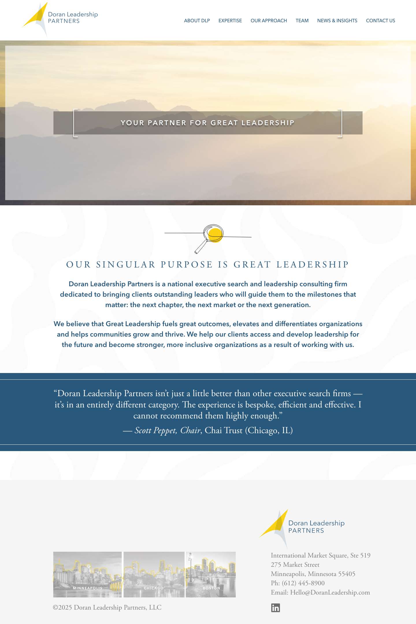 Home - Doran Leadership Partners - Full Screenshot