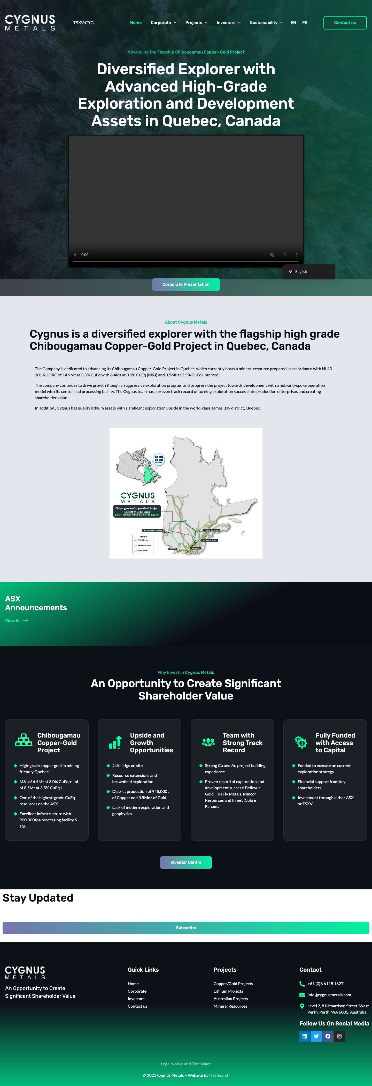 Cygnus Metals - Full Screenshot