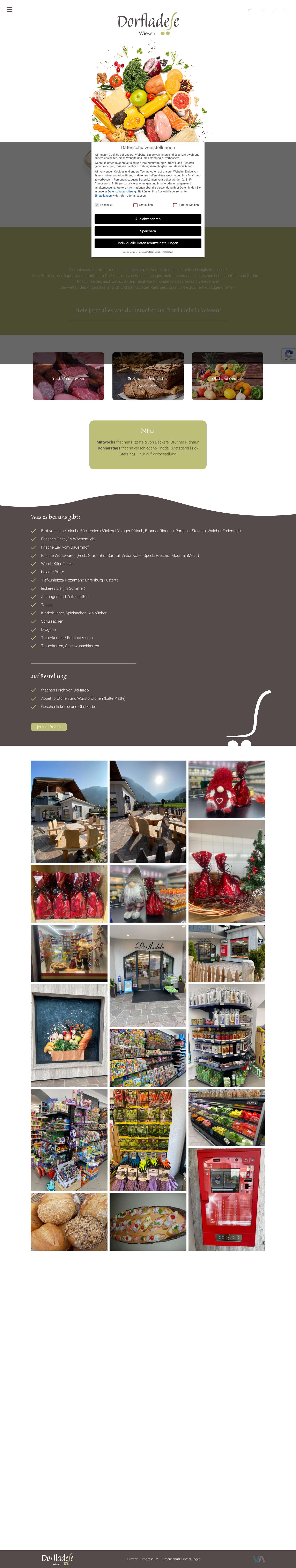 Dorfladele Wiesen: Regionale Produkte und tägliche Angebote in der Nähe von Sterzing - Full Screenshot