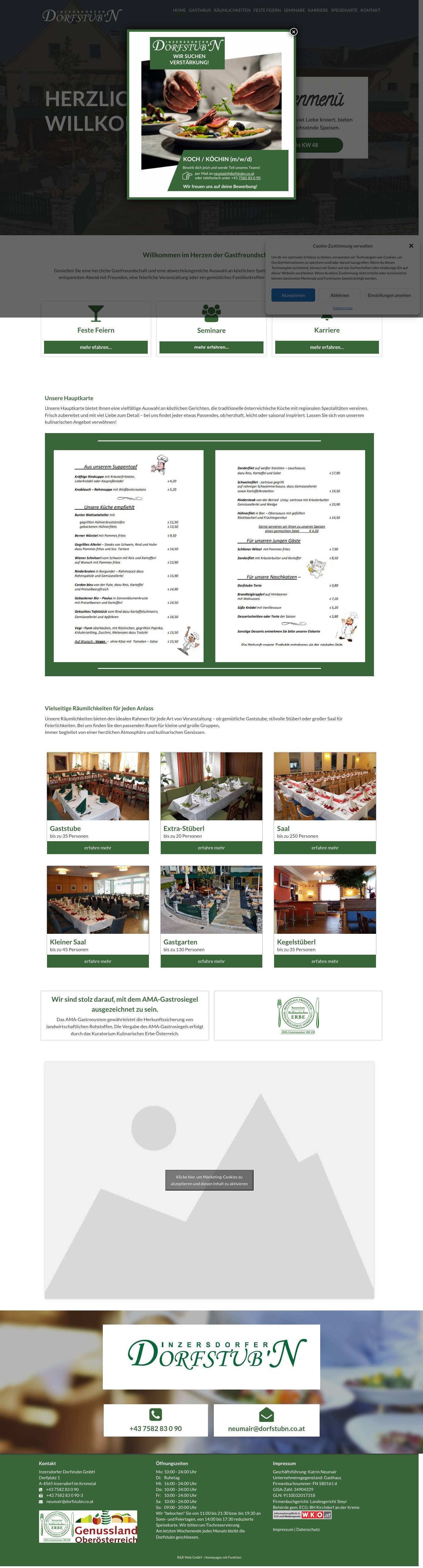 Home - Inzersdorfer Dorfstubn GmbH aus Inzersorf im KremstalInzersdorfer Dorfstubn GmbH aus Inzersorf im Kremstal - Full Screenshot