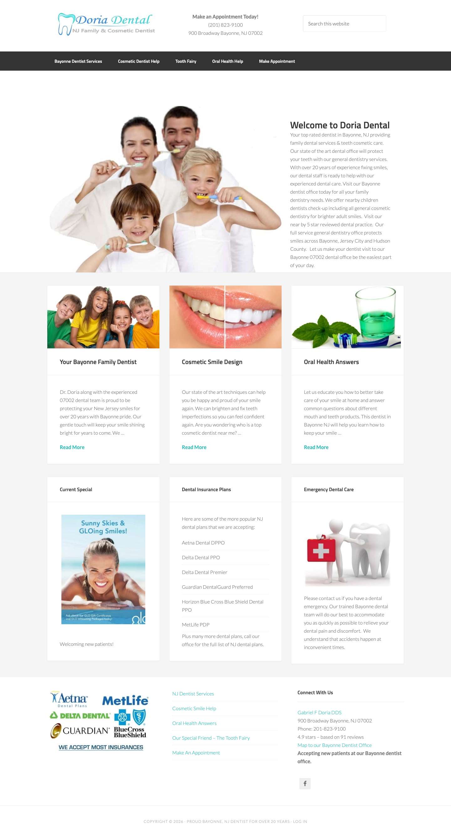 Bayonne Family Dentist | Doria DentalFacebook - Full Screenshot